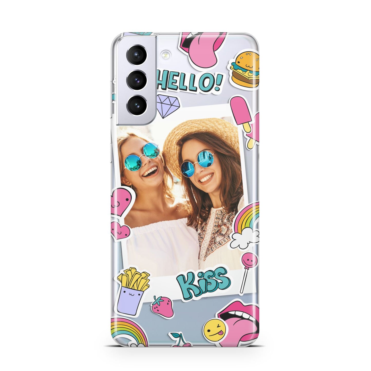 Photo Cute Stickers Samsung S21 Plus Case