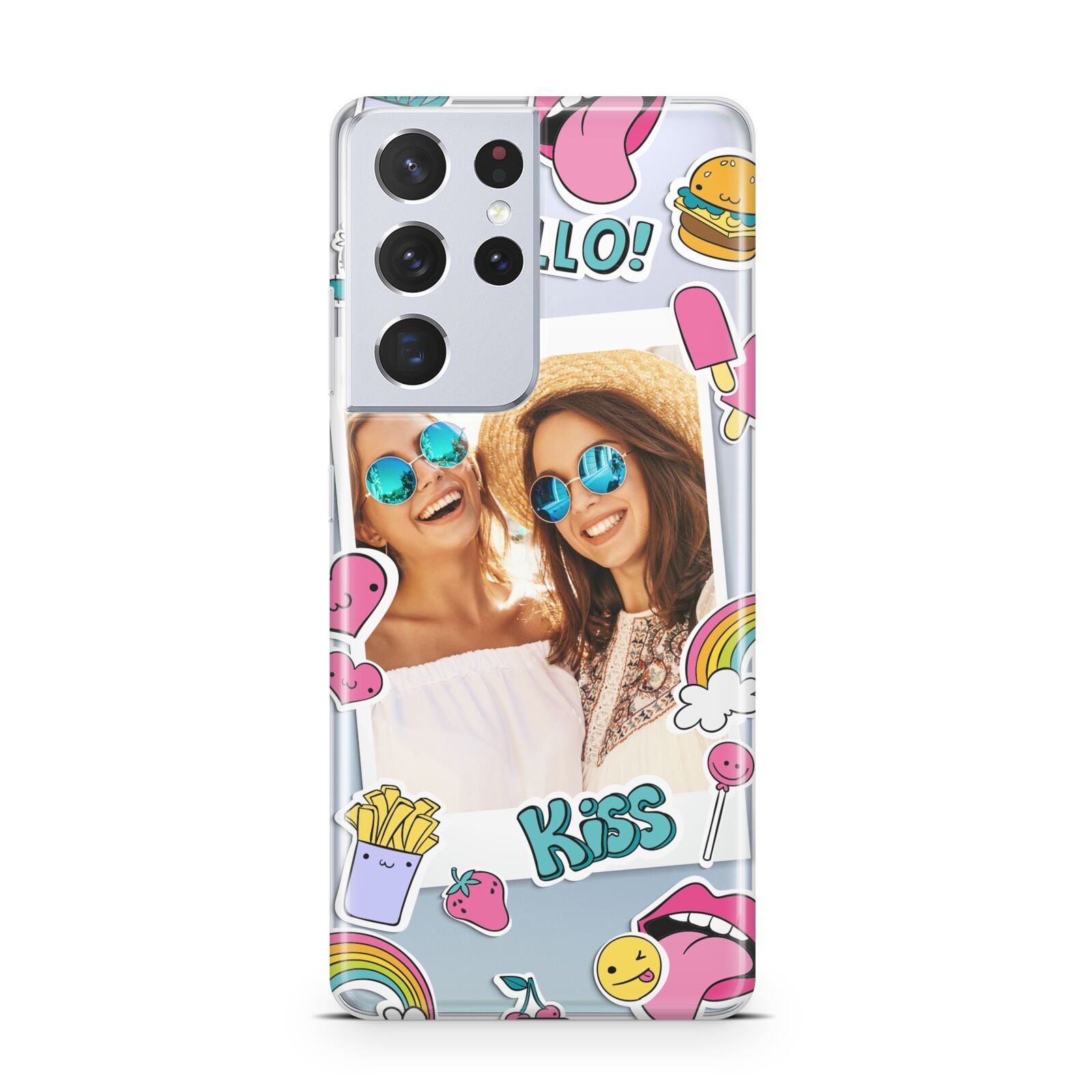 Photo Cute Stickers Samsung S21 Ultra Case