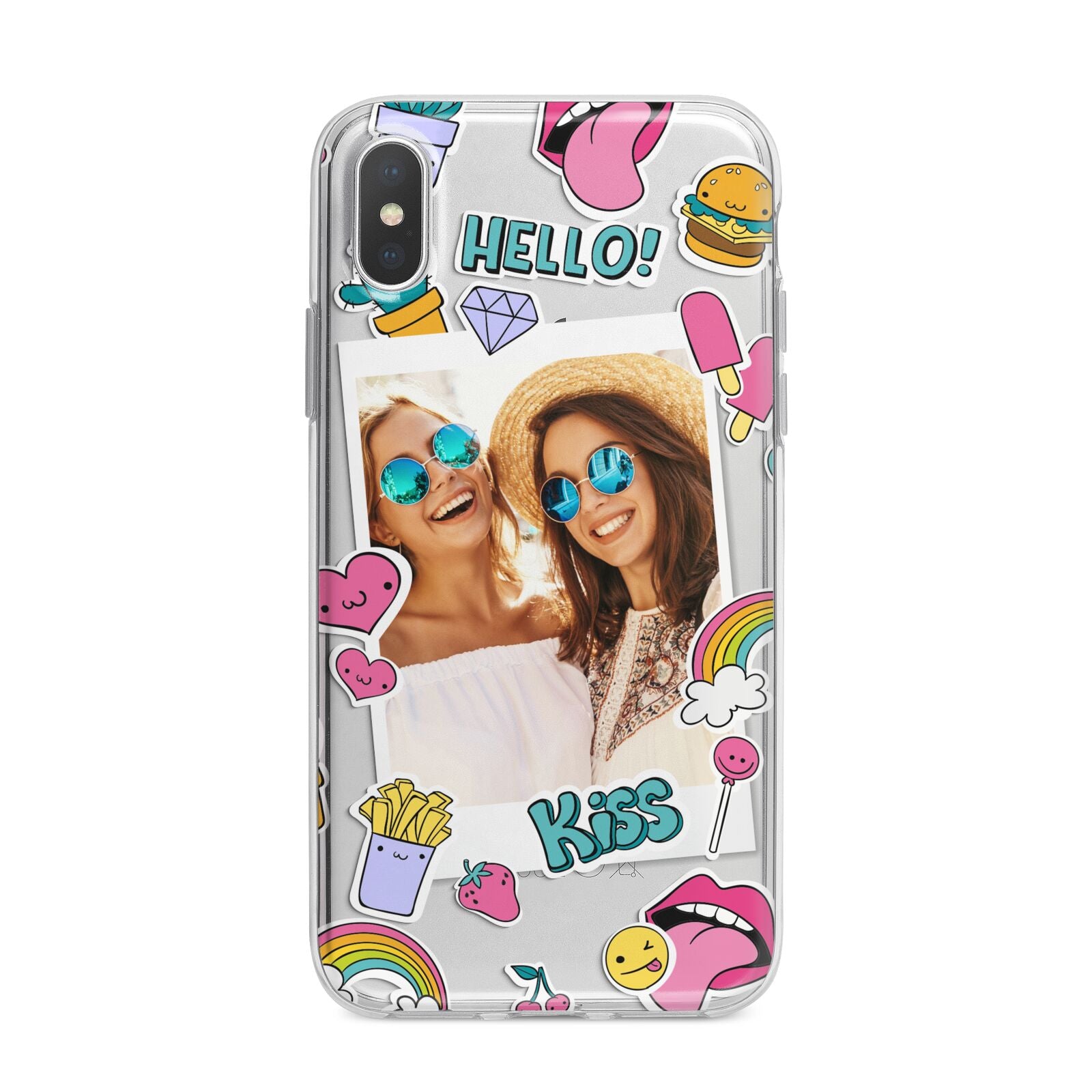 Photo Cute Stickers iPhone X Bumper Case on Silver iPhone Alternative Image 1