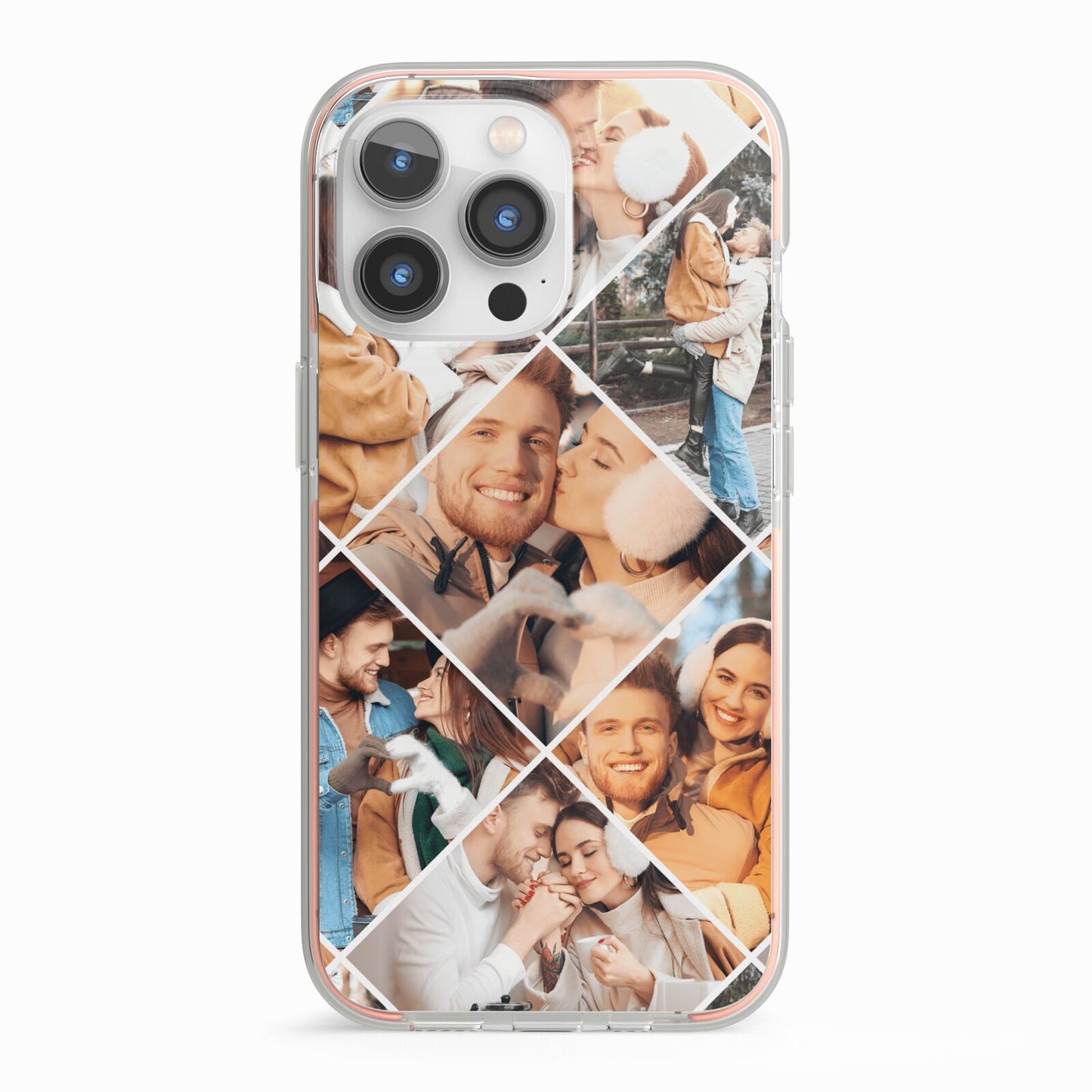 Photo Diamond iPhone 13 Pro TPU Impact Case with Pink Edges