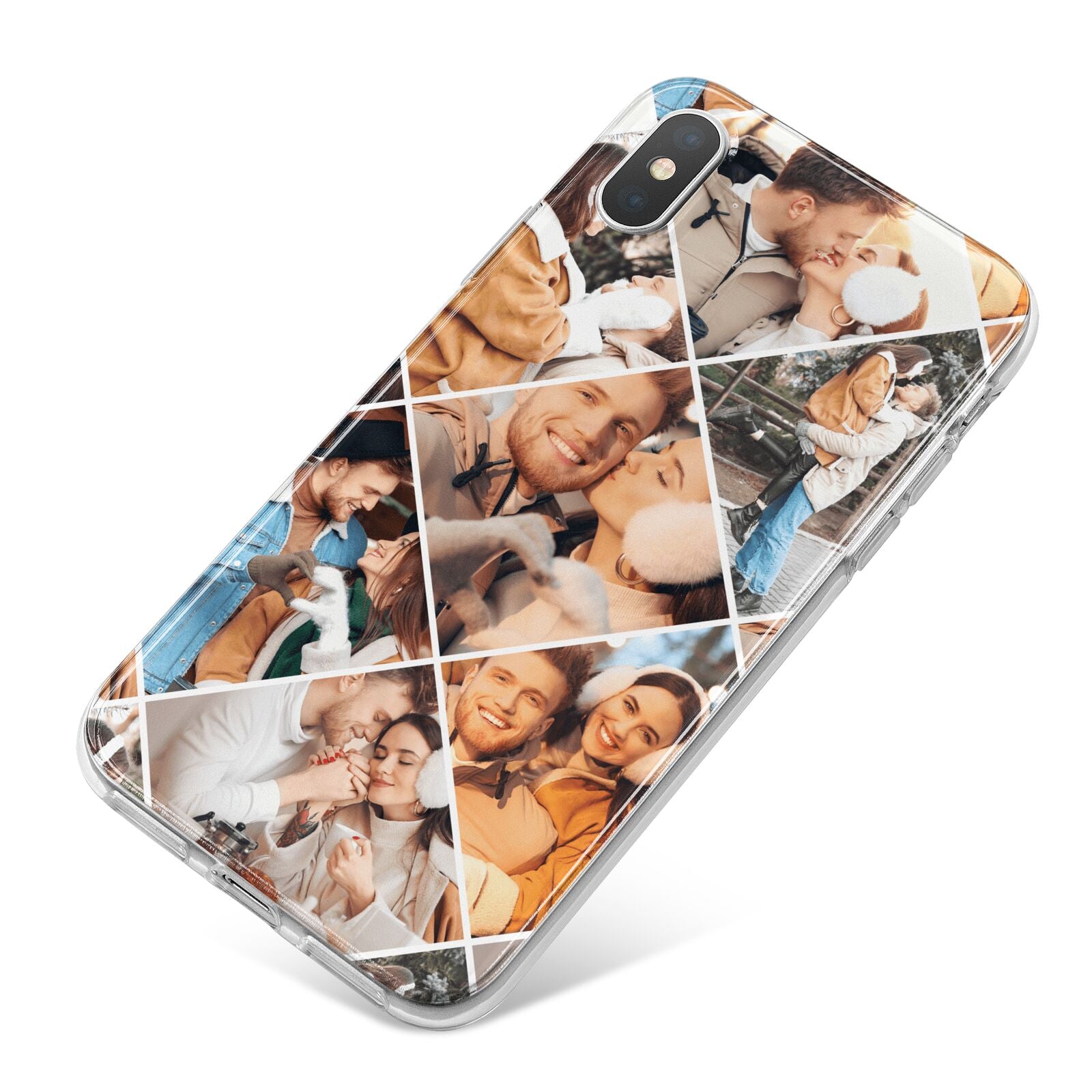 Photo Diamond iPhone X Bumper Case on Silver iPhone