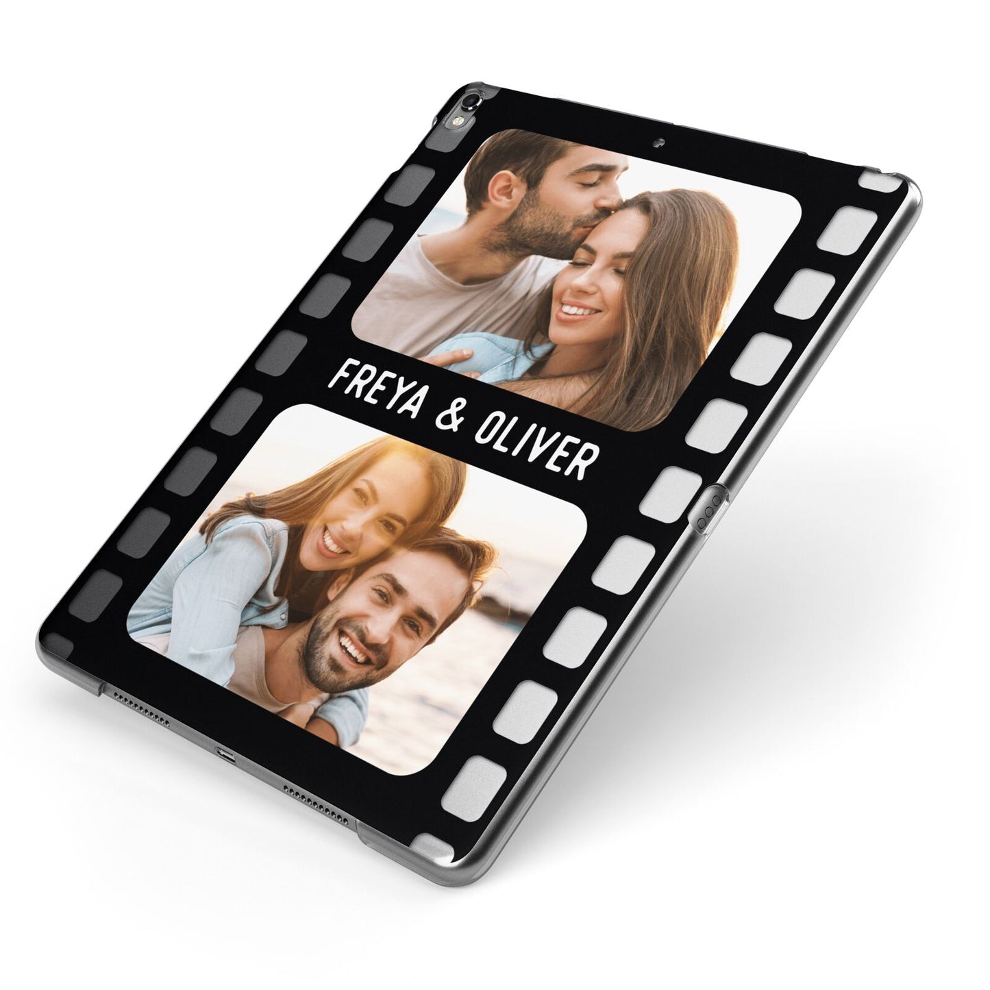 Photo Film Personalised Apple iPad Case on Grey iPad Side View