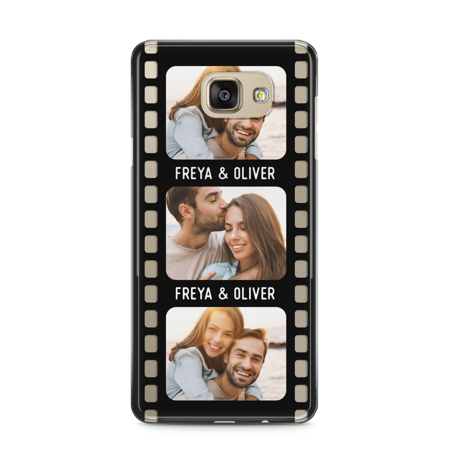 Photo Film Personalised Samsung Galaxy A5 2016 Case on gold phone