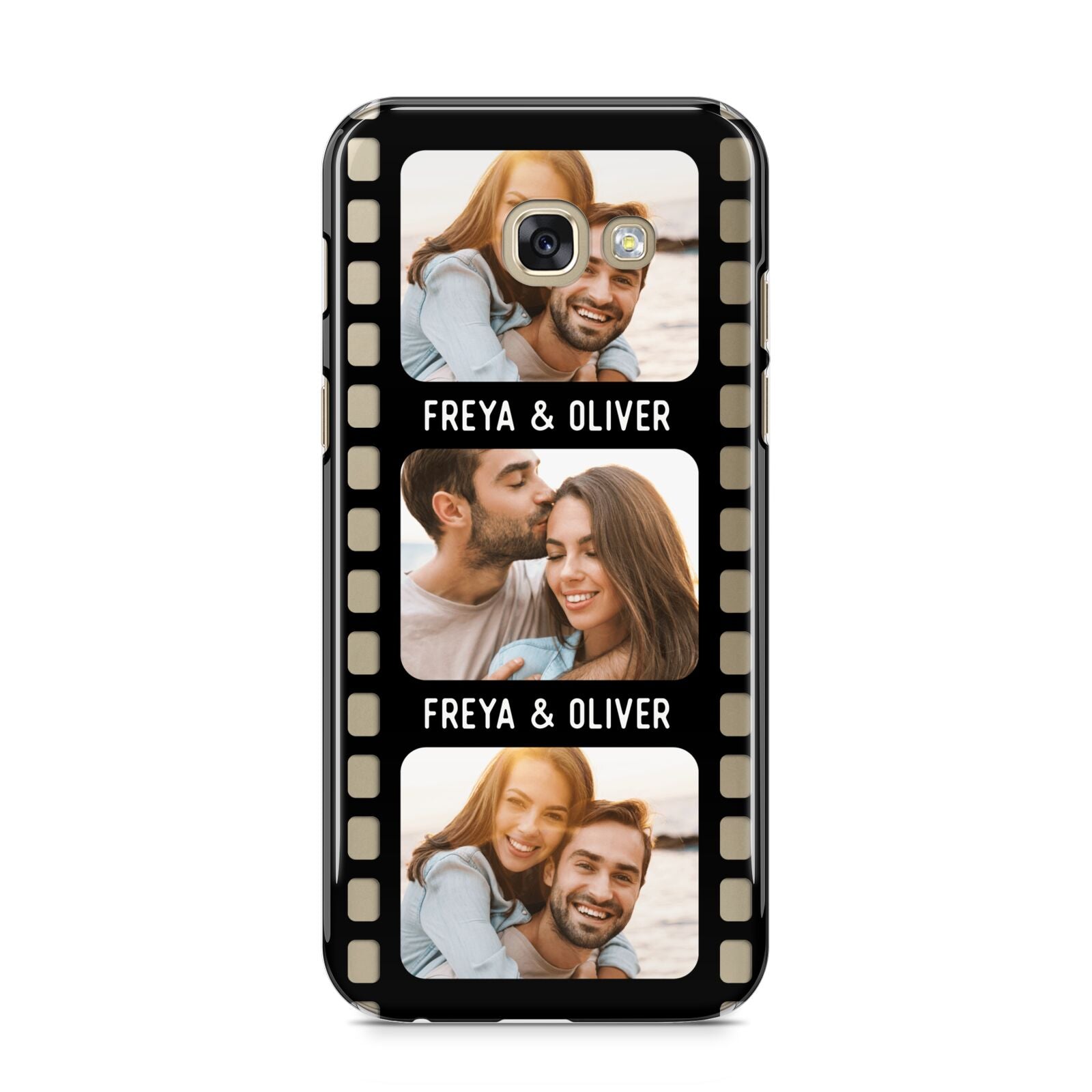 Photo Film Personalised Samsung Galaxy A5 2017 Case on gold phone