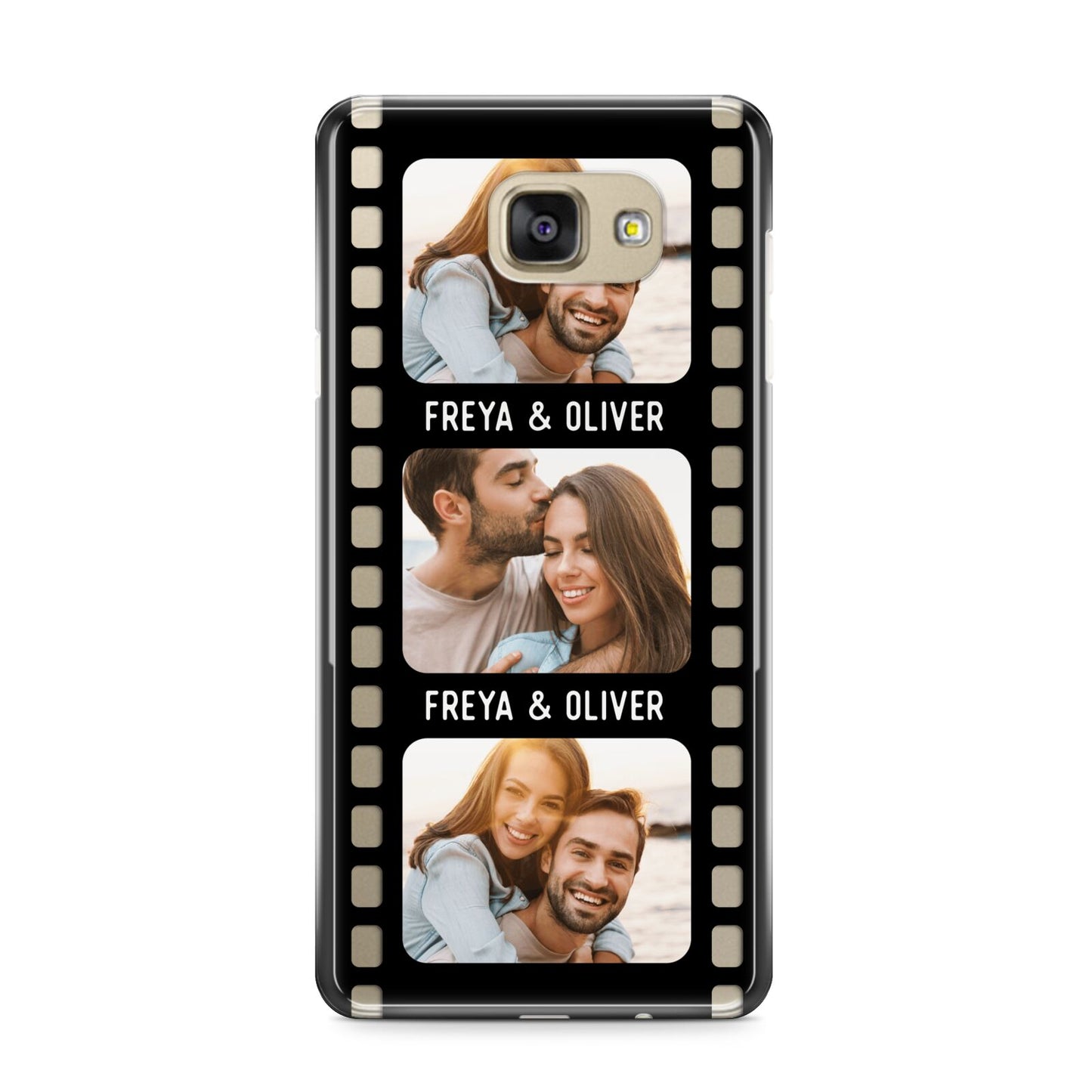 Photo Film Personalised Samsung Galaxy A9 2016 Case on gold phone