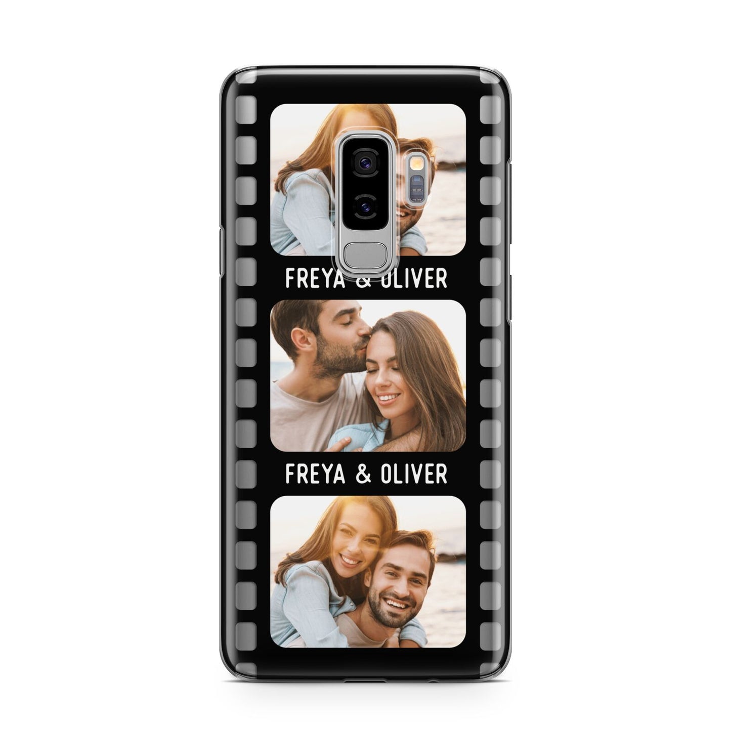 Photo Film Personalised Samsung Galaxy S9 Plus Case on Silver phone