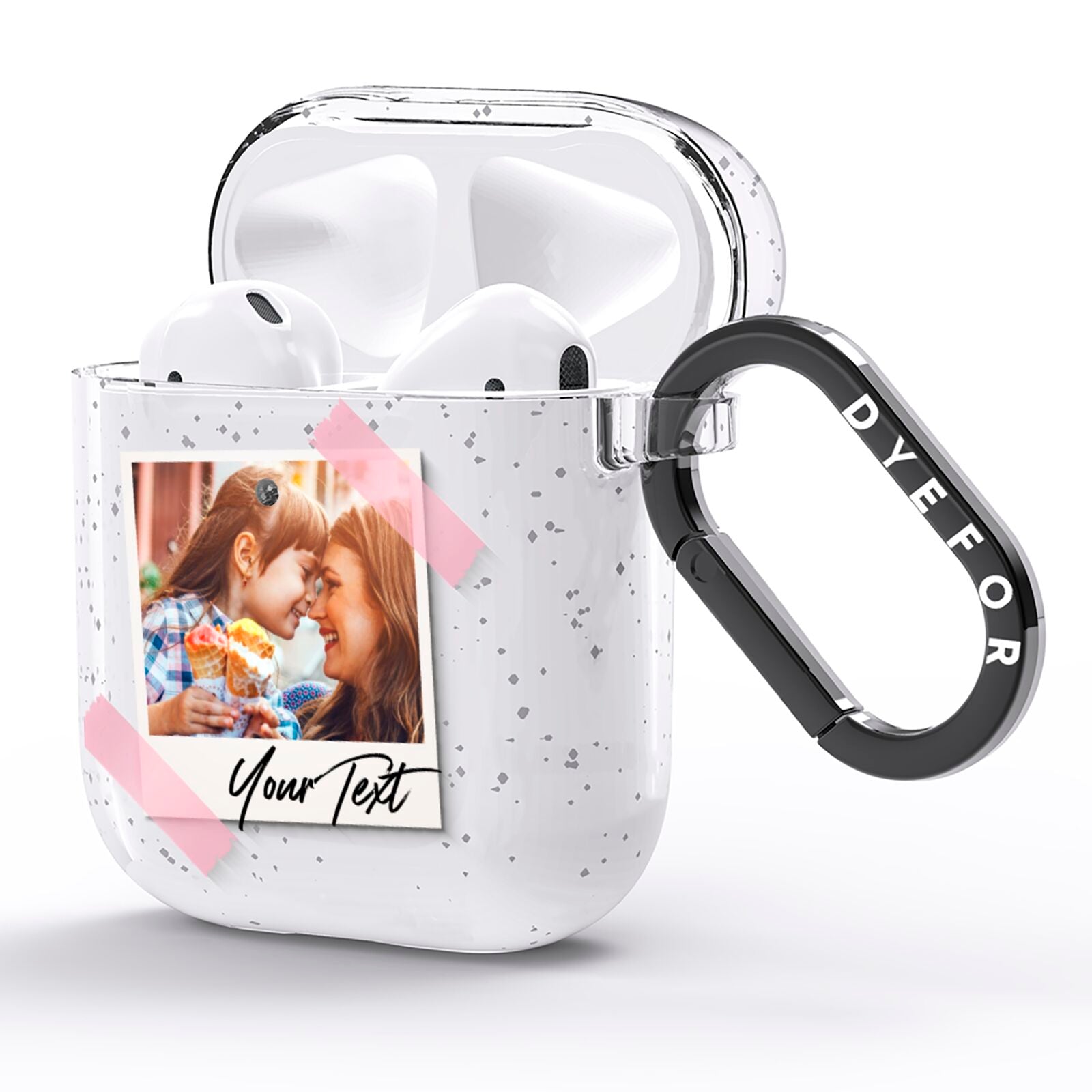 Photo Frame AirPods Glitter Case Side Image