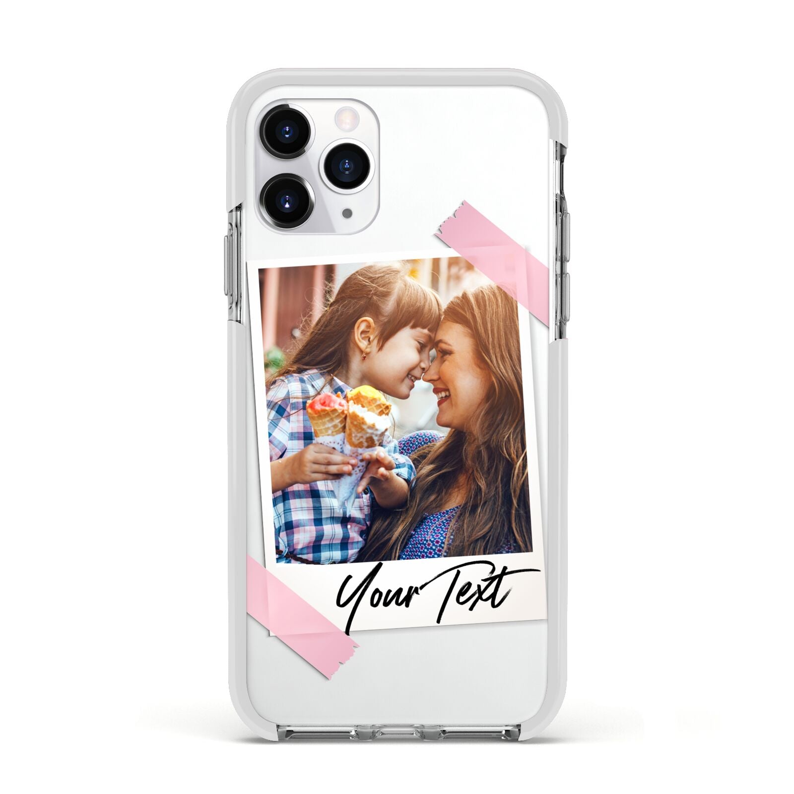 Photo Frame Apple iPhone 11 Pro in Silver with White Impact Case