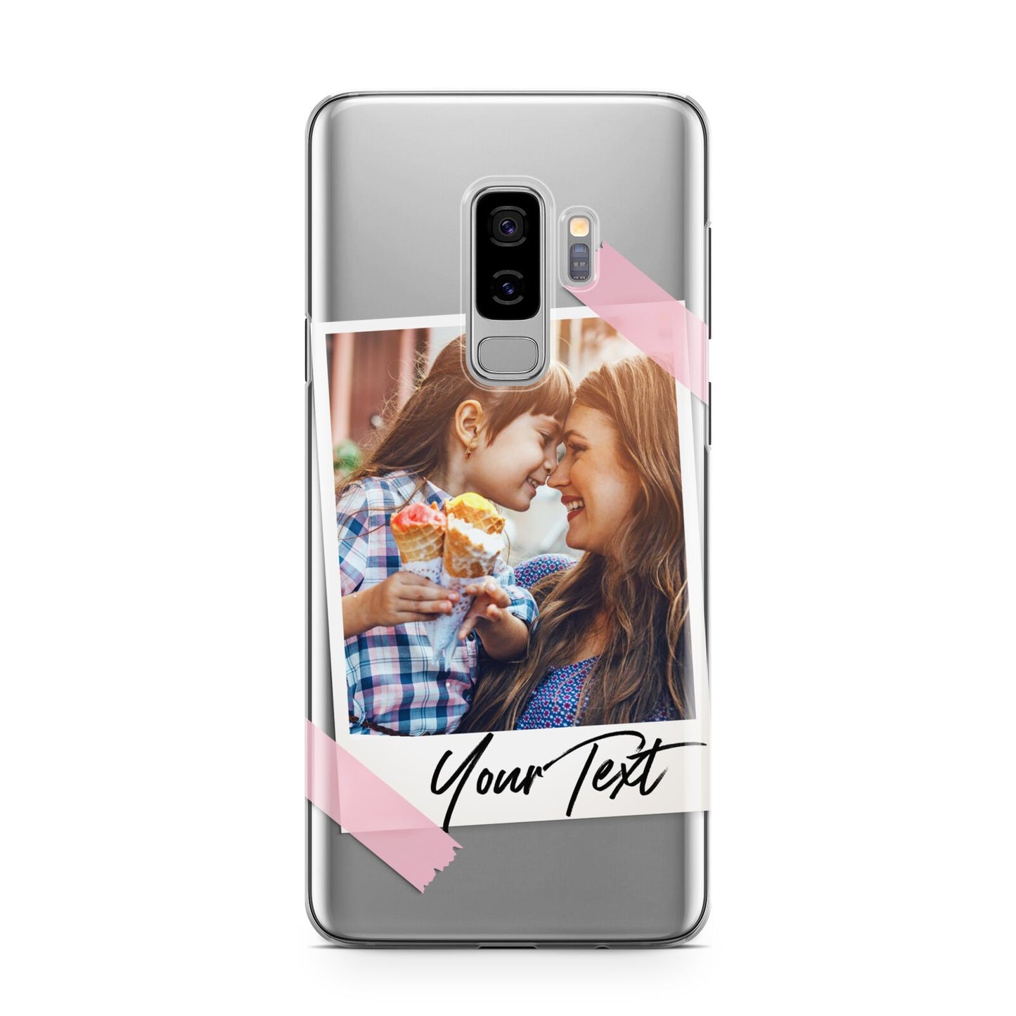 Photo Frame Samsung Galaxy S9 Plus Case on Silver phone