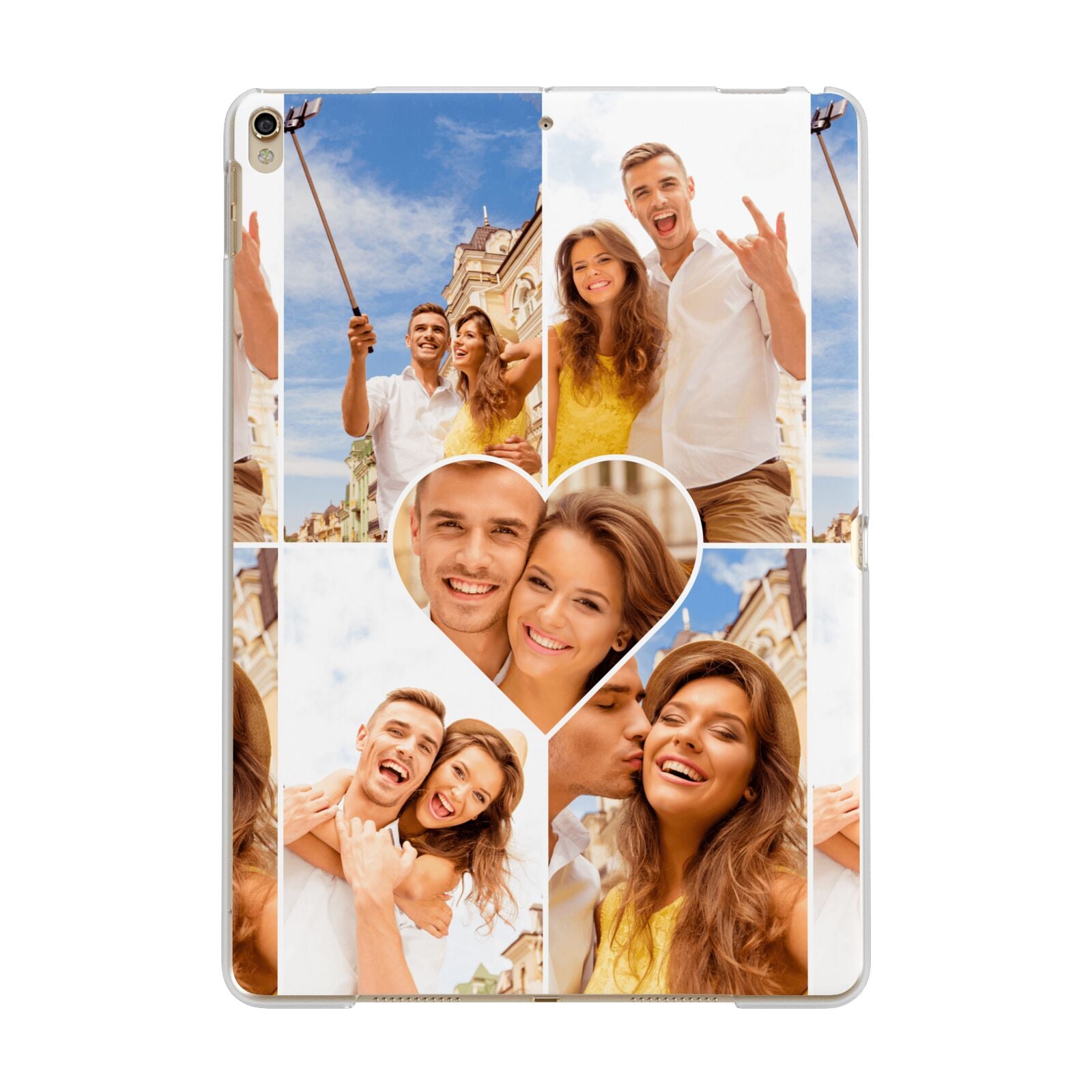 Photo Heart Apple iPad Gold Case