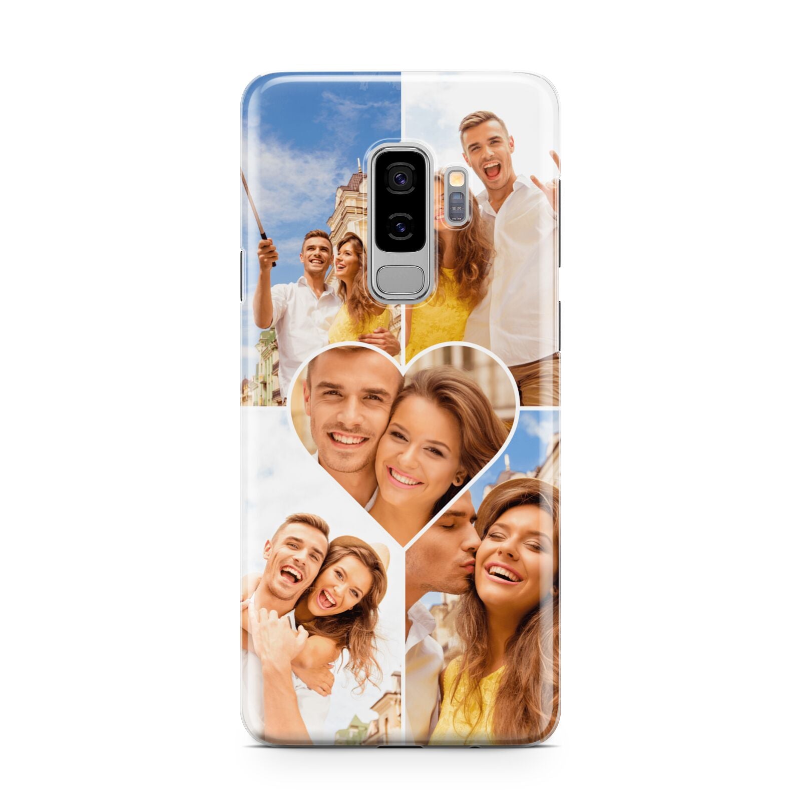 Photo Heart Samsung Galaxy S9 Plus Case on Silver phone