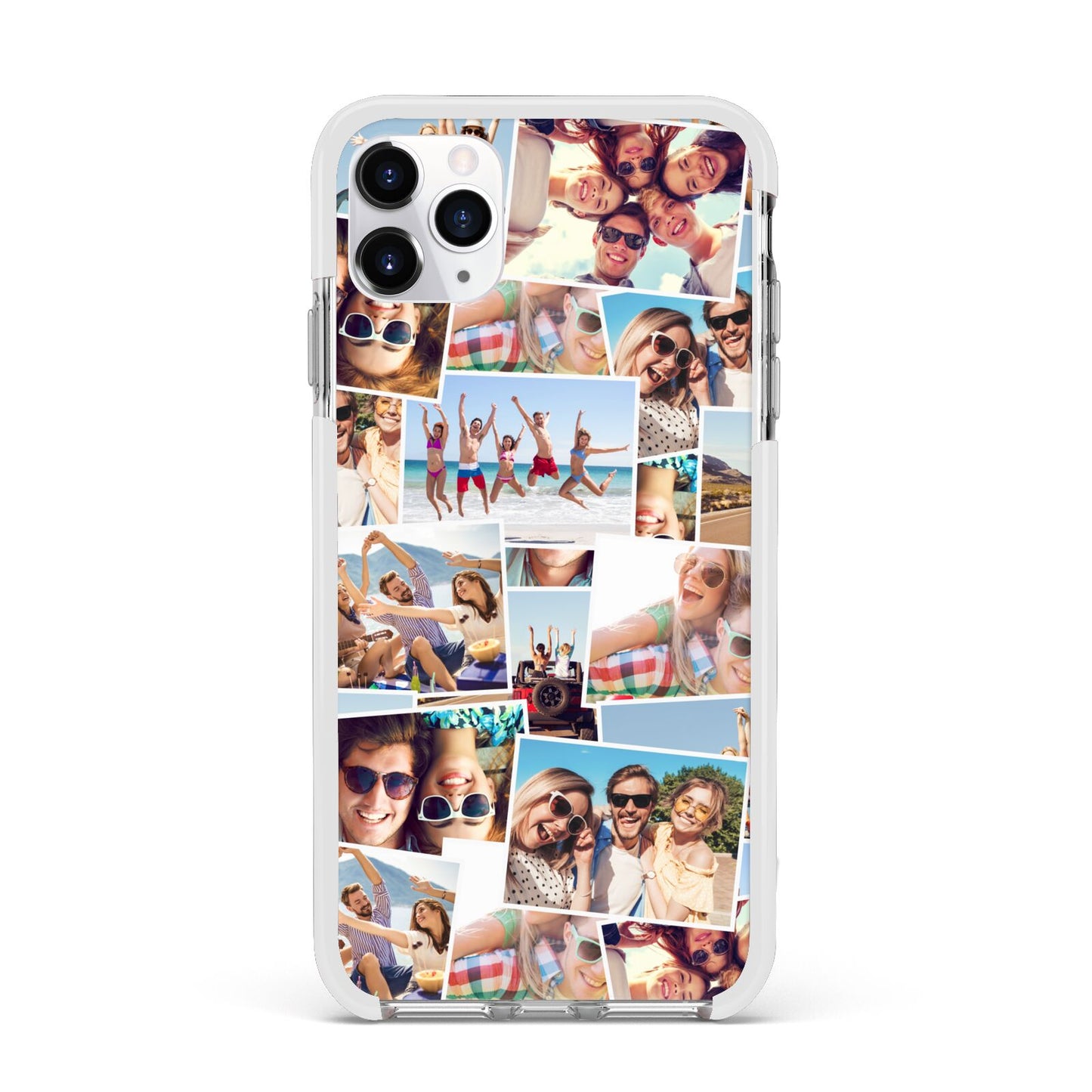 Photo Montage Apple iPhone 11 Pro Max in Silver with White Impact Case