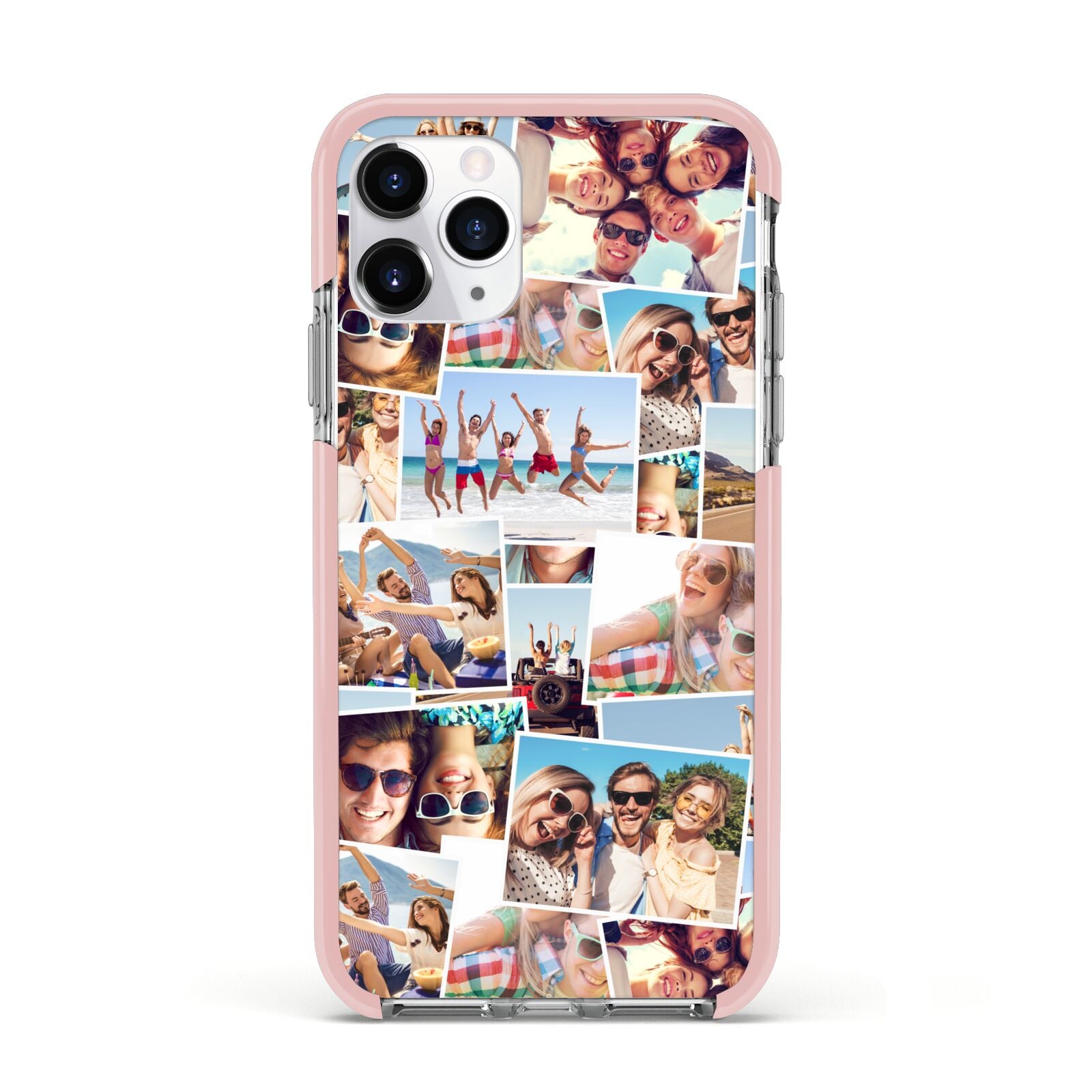 Photo Montage Apple iPhone 11 Pro in Silver with Pink Impact Case