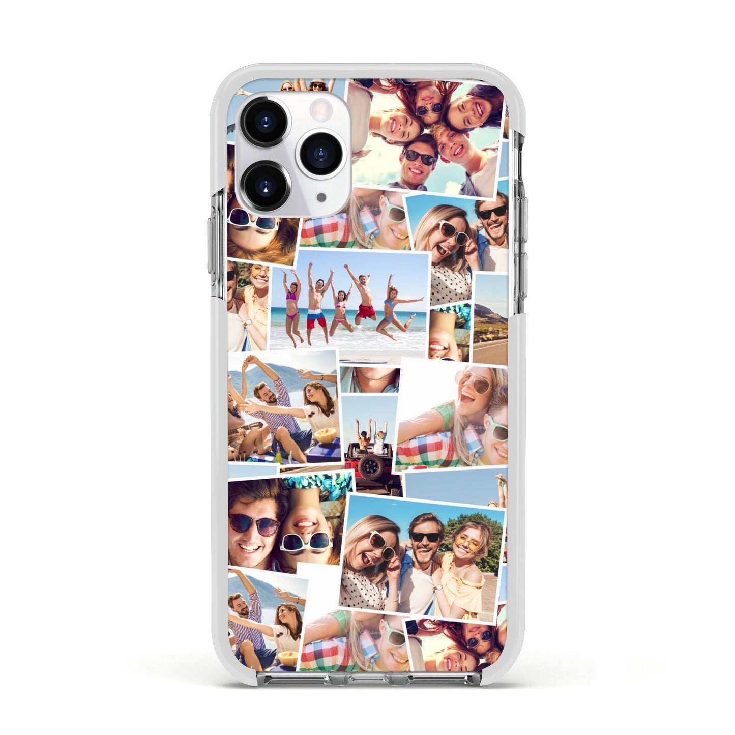Photo Montage Apple iPhone 11 Pro in Silver with White Impact Case