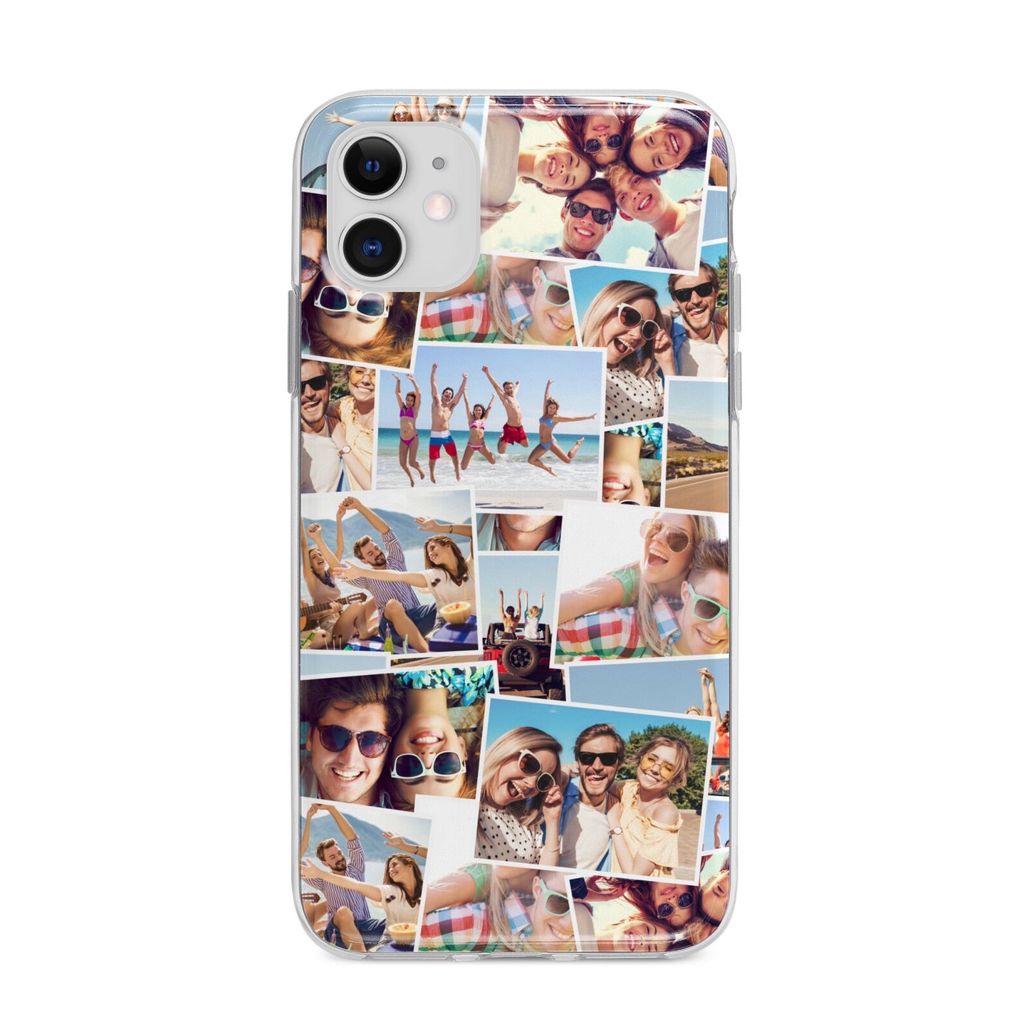 Photo Montage Apple iPhone 11 in White with Bumper Case
