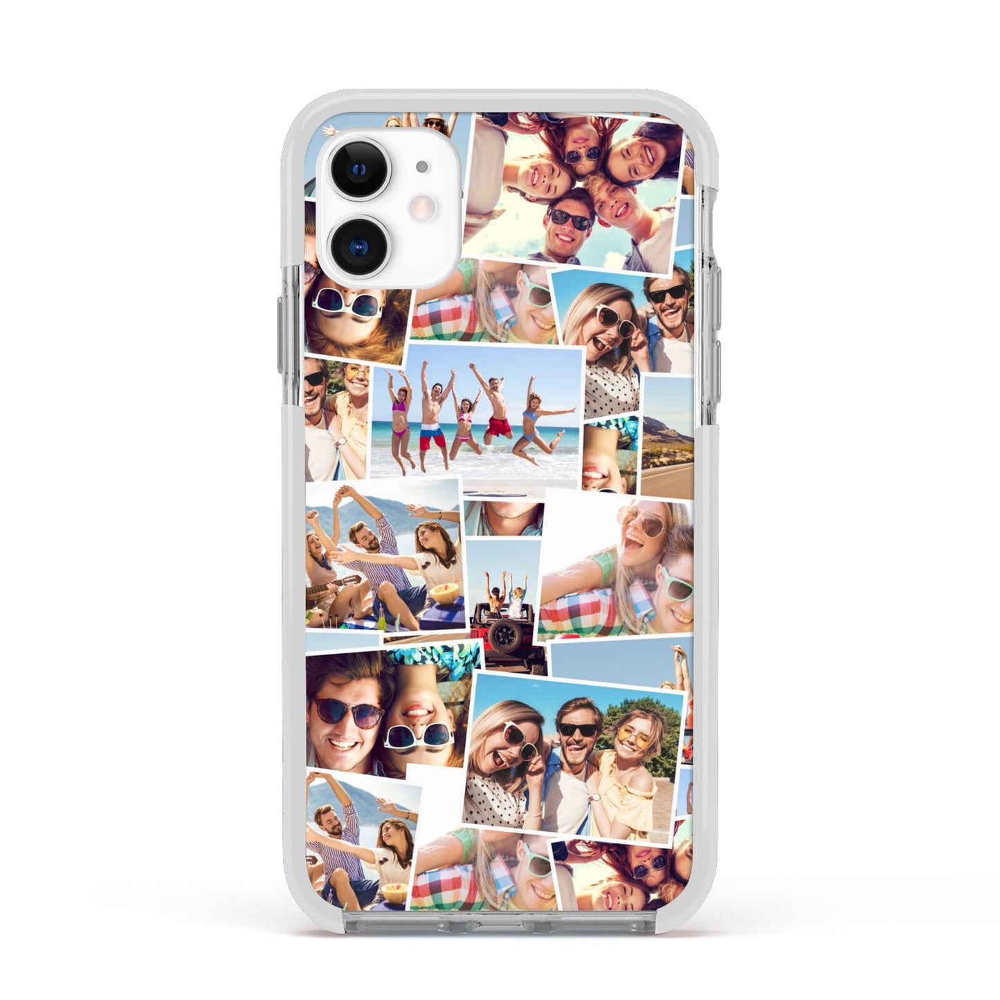 Photo Montage Apple iPhone 11 in White with White Impact Case