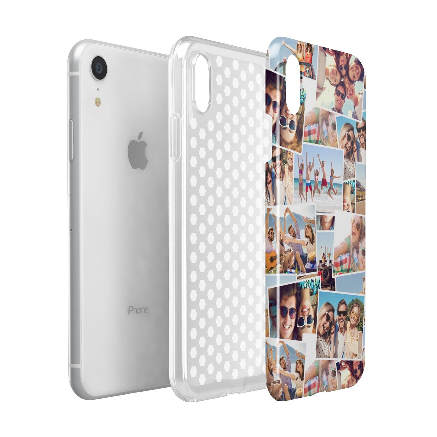 Photo Montage Apple iPhone XR White 3D Tough Case Expanded view