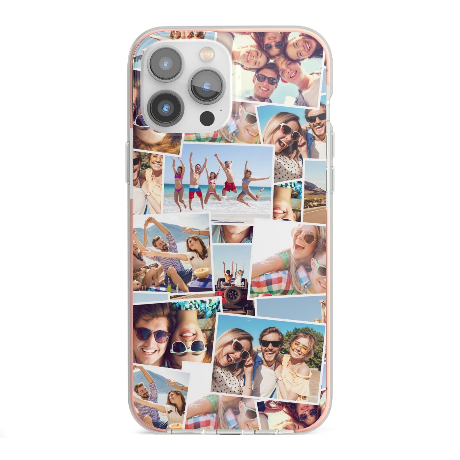 Photo Montage iPhone 13 Pro Max TPU Impact Case with Pink Edges