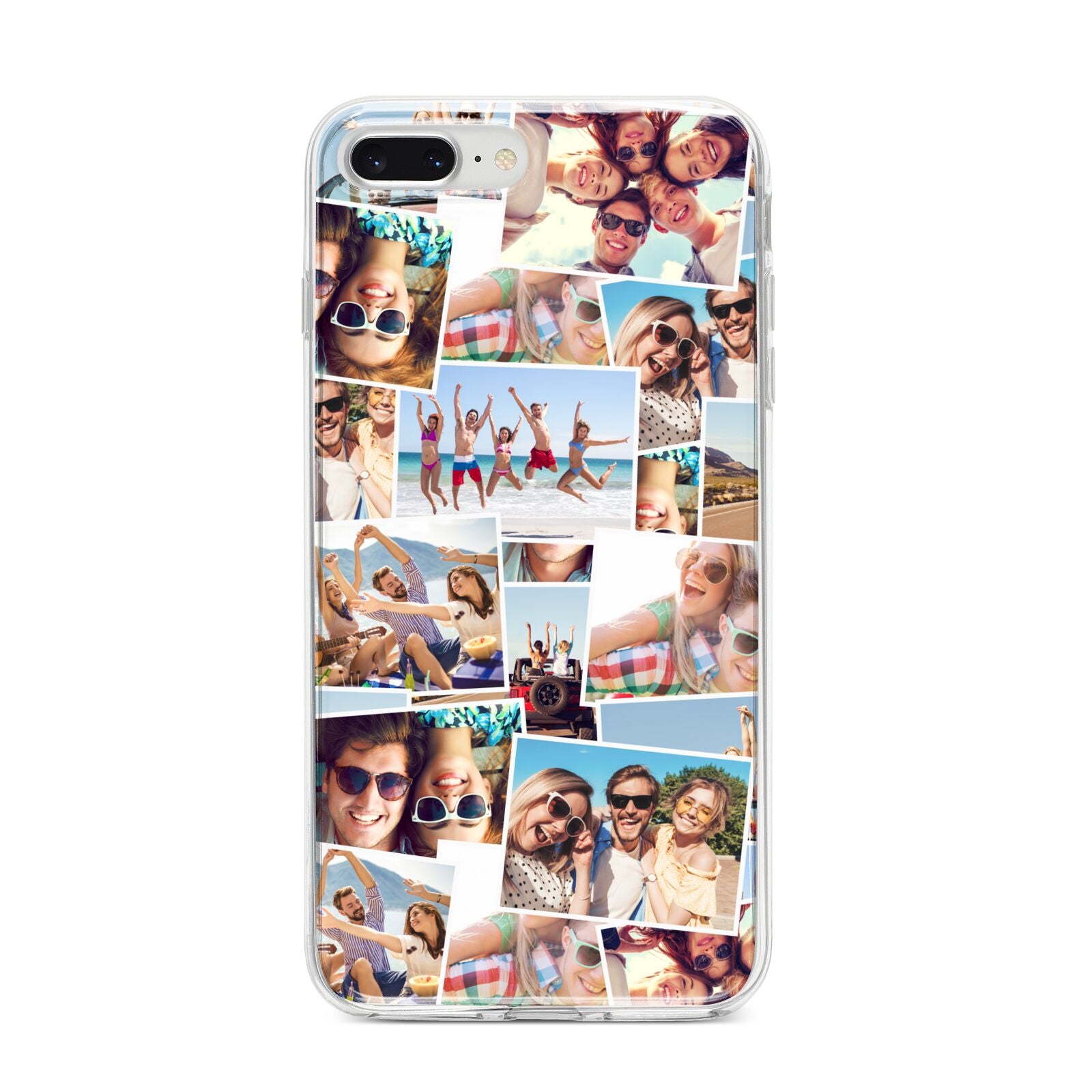 Photo Montage iPhone 8 Plus Bumper Case on Silver iPhone