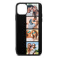 Photo Strip Montage Upload Black Saffiano Leather iPhone 11 Pro Max Case