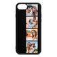 Photo Strip Montage Upload Black Saffiano Leather iPhone 8 Case