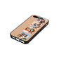Photo Strip Montage Upload Nude Pebble Leather iPhone 5 Case Side Angle