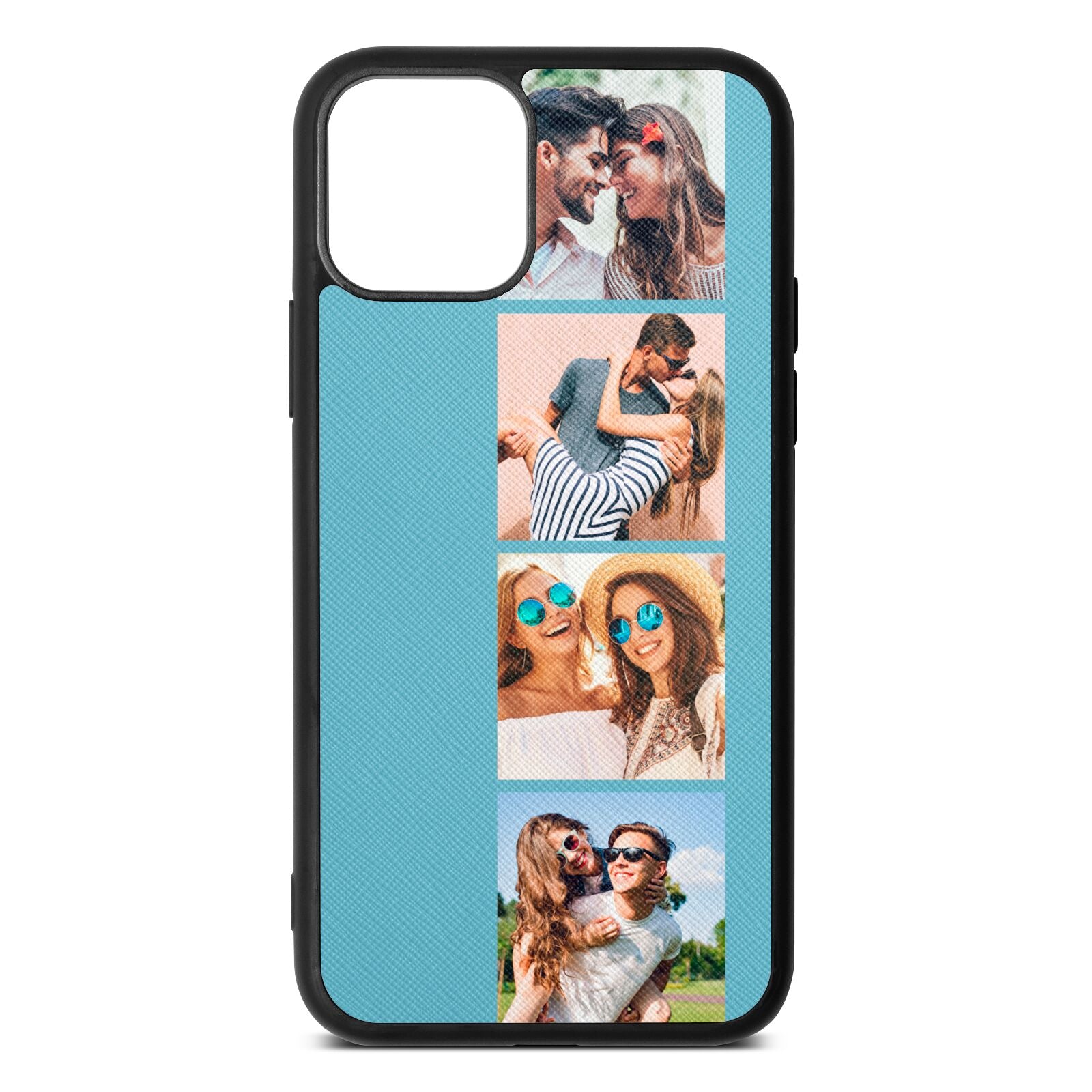 Photo Strip Montage Upload Sky Saffiano Leather iPhone 11 Case