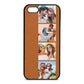 Photo Strip Montage Upload Tan Pebble Leather iPhone 5 Case