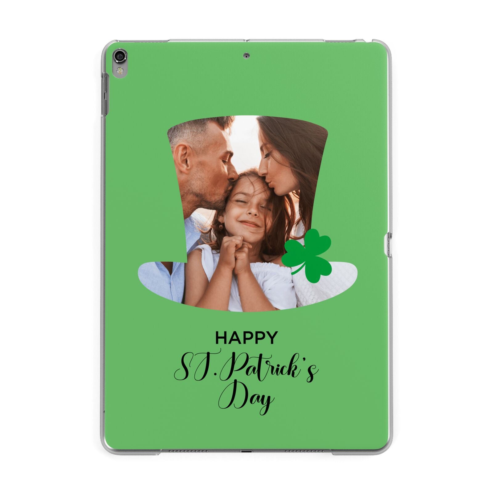 Photo Upload Leprechaun Hat Apple iPad Grey Case