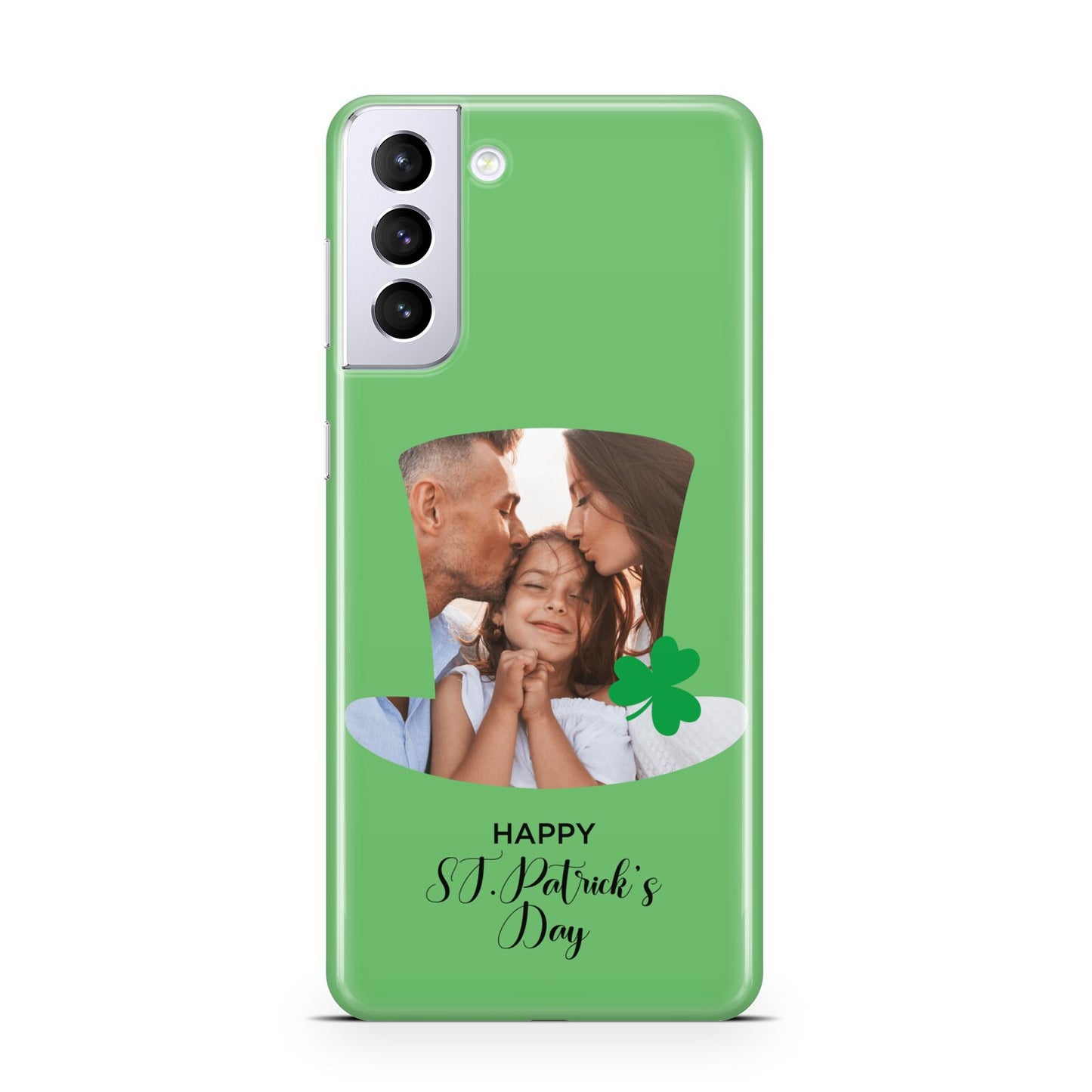 Photo Upload Leprechaun Hat Samsung S21 Plus Phone Case