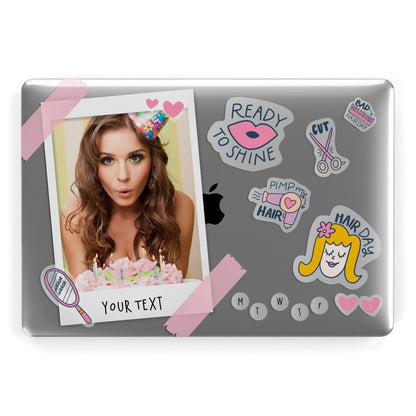 Photo Upload with Text Apple MacBook Case