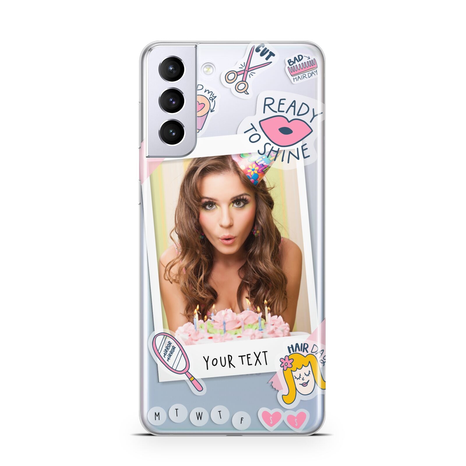 Photo Upload with Text Samsung S21 Plus Case