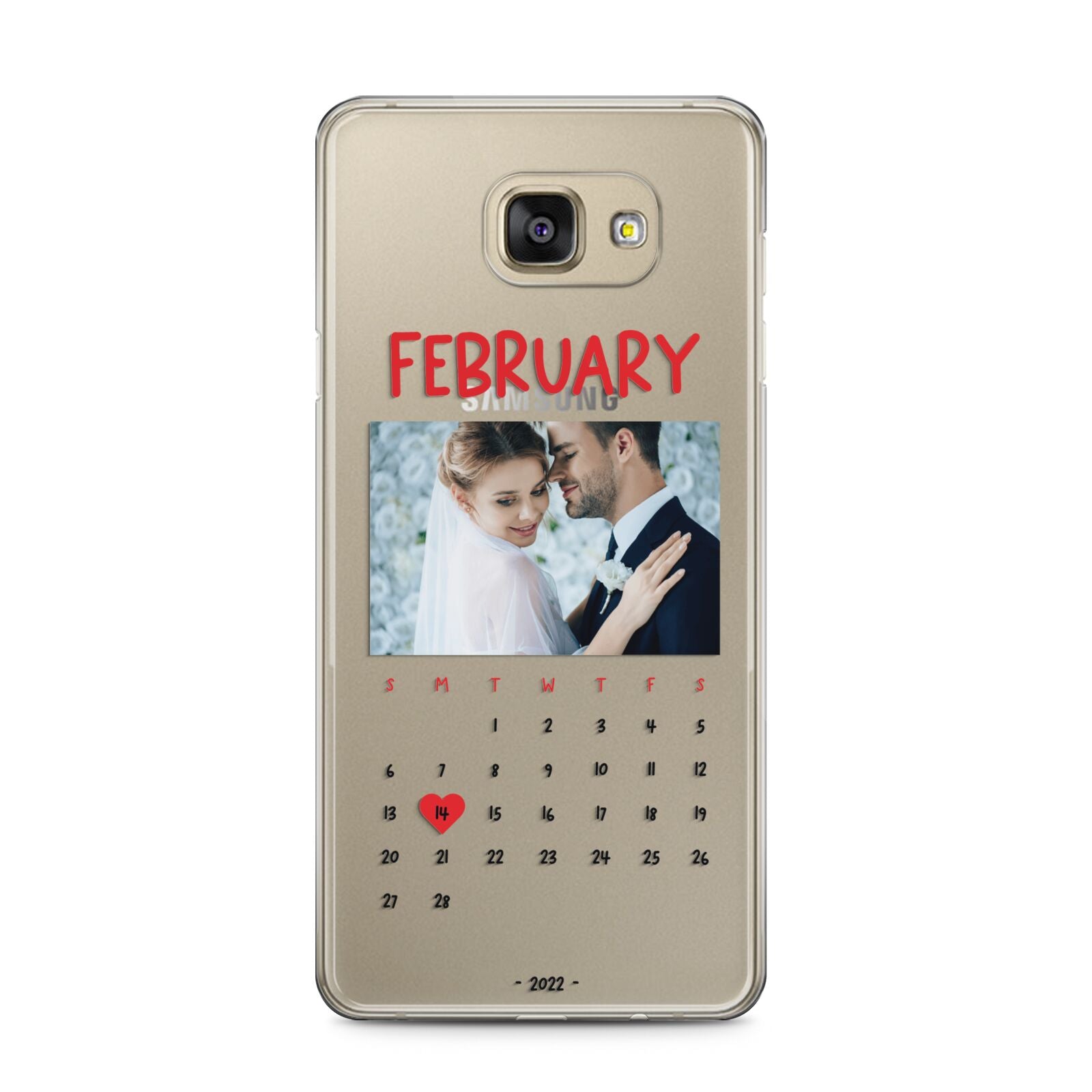 Photo Wedding Anniversary Samsung Galaxy A5 2016 Case on gold phone