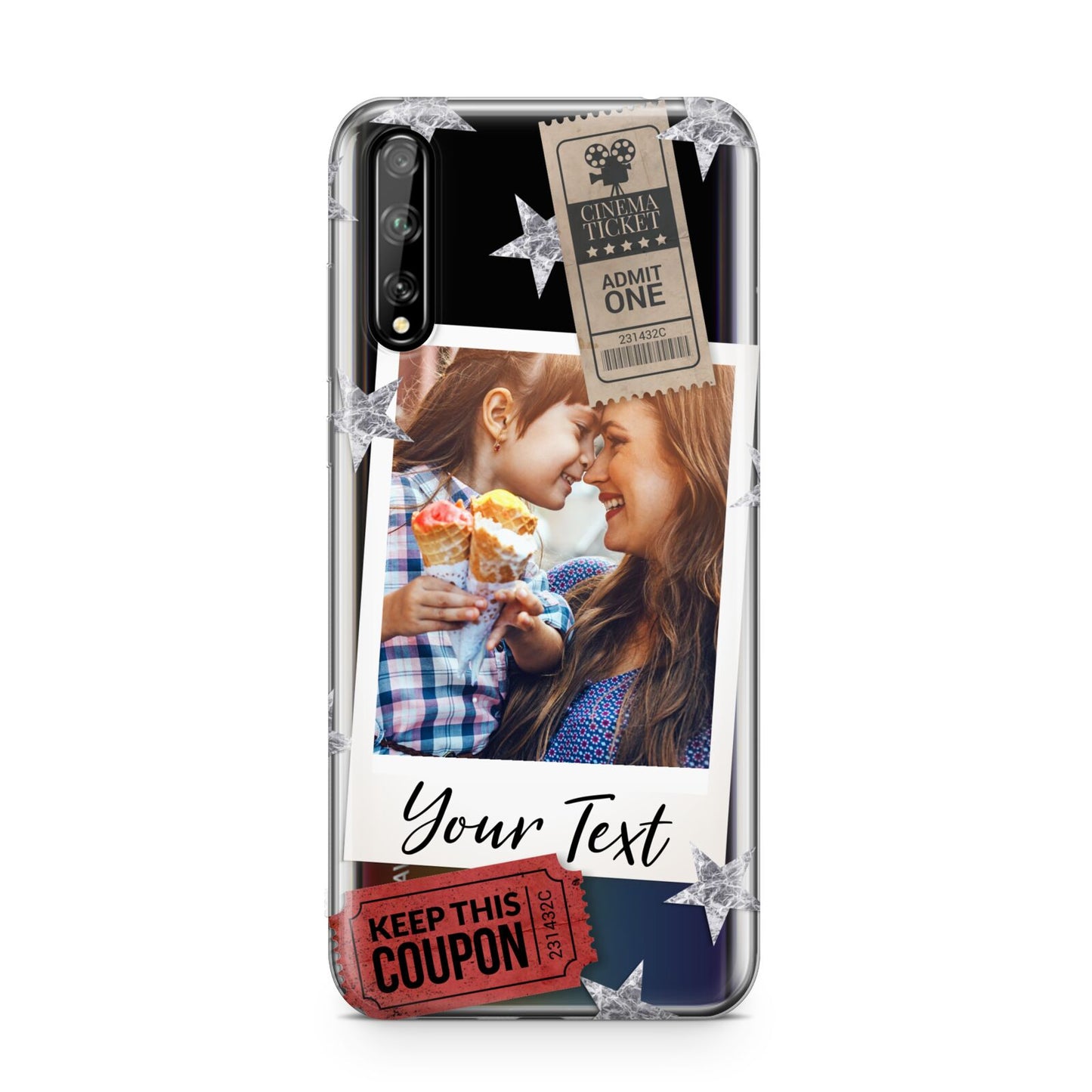 Photo with Text Star Pattern Huawei Enjoy 10s Phone Case