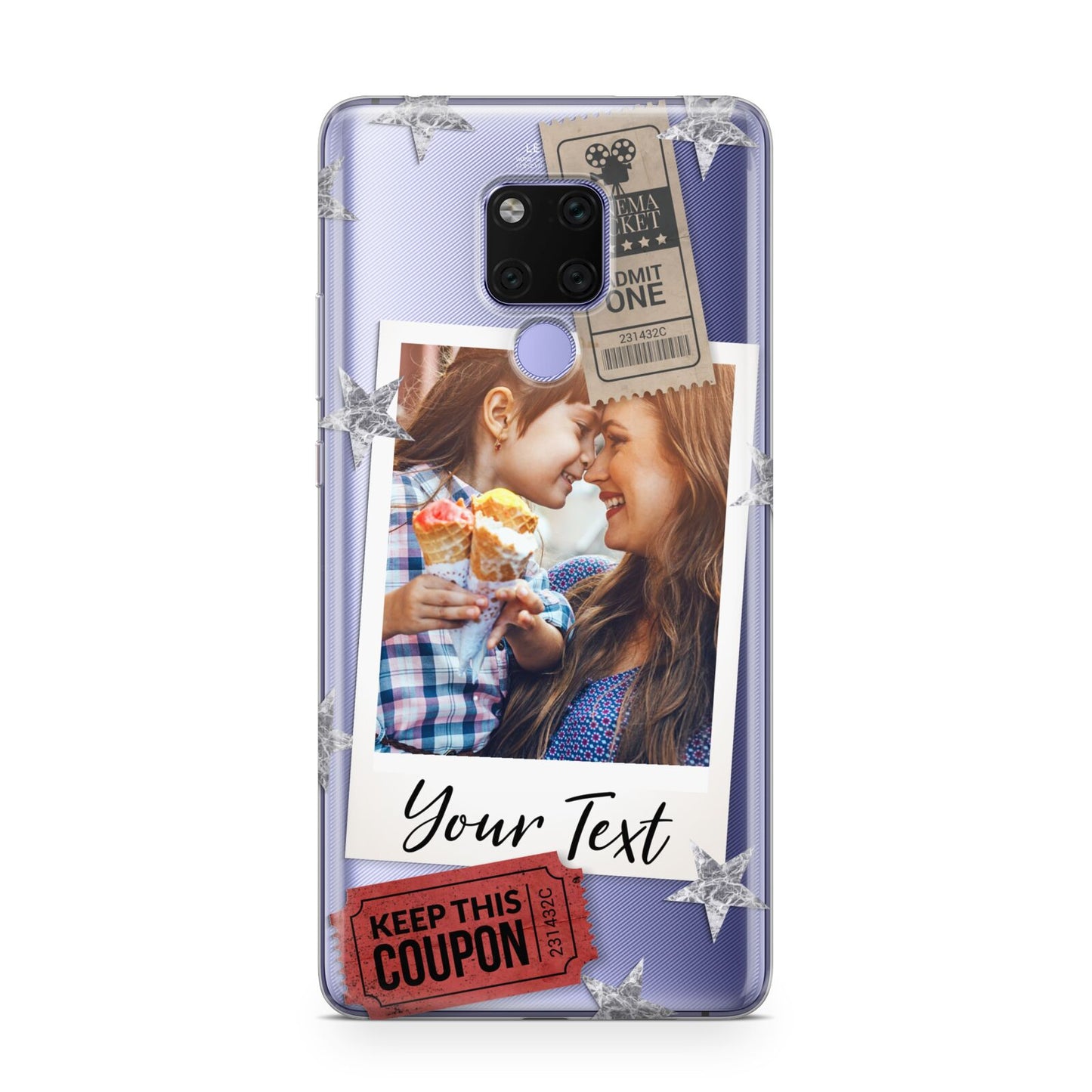 Photo with Text Star Pattern Huawei Mate 20X Phone Case