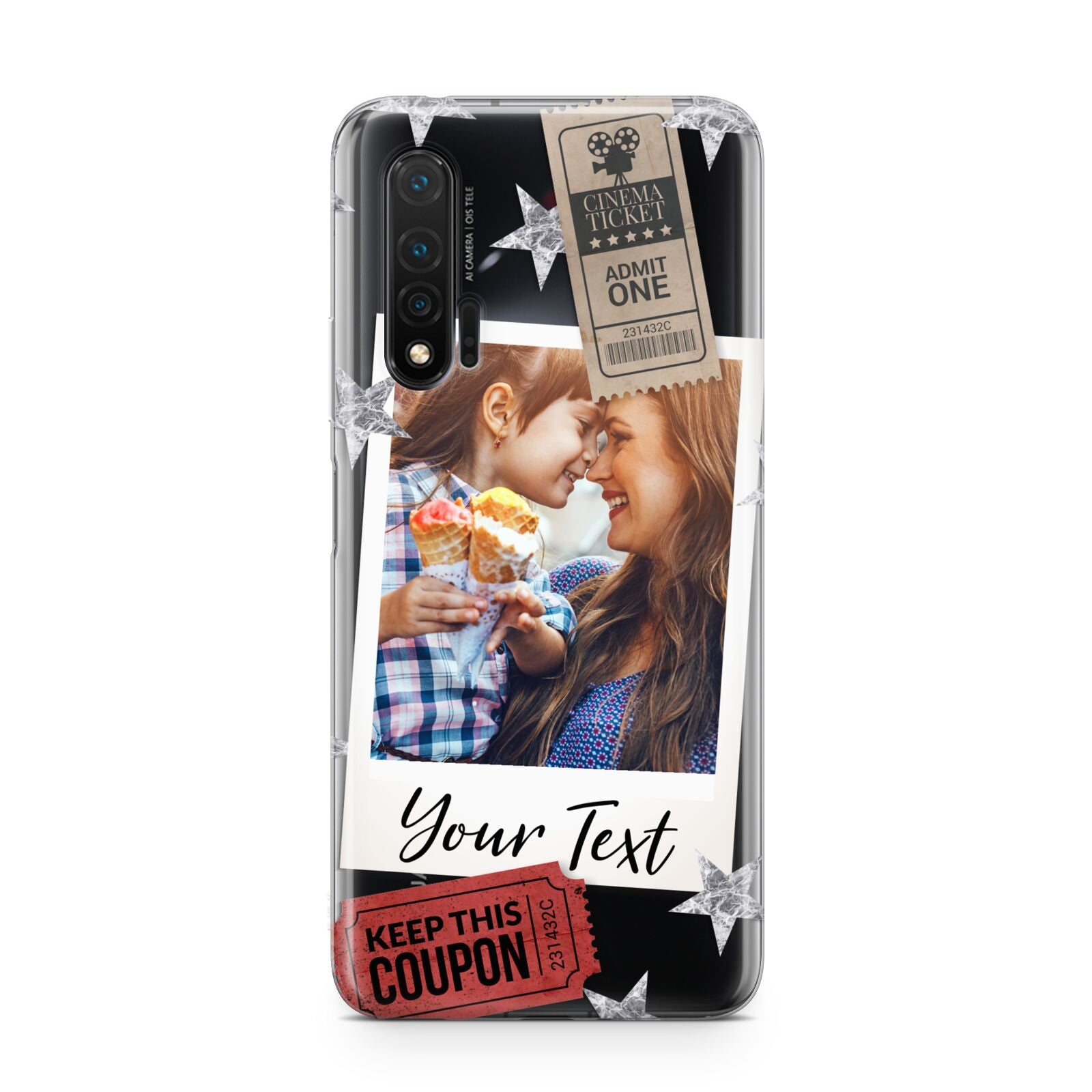 Photo with Text Star Pattern Huawei Nova 6 Phone Case