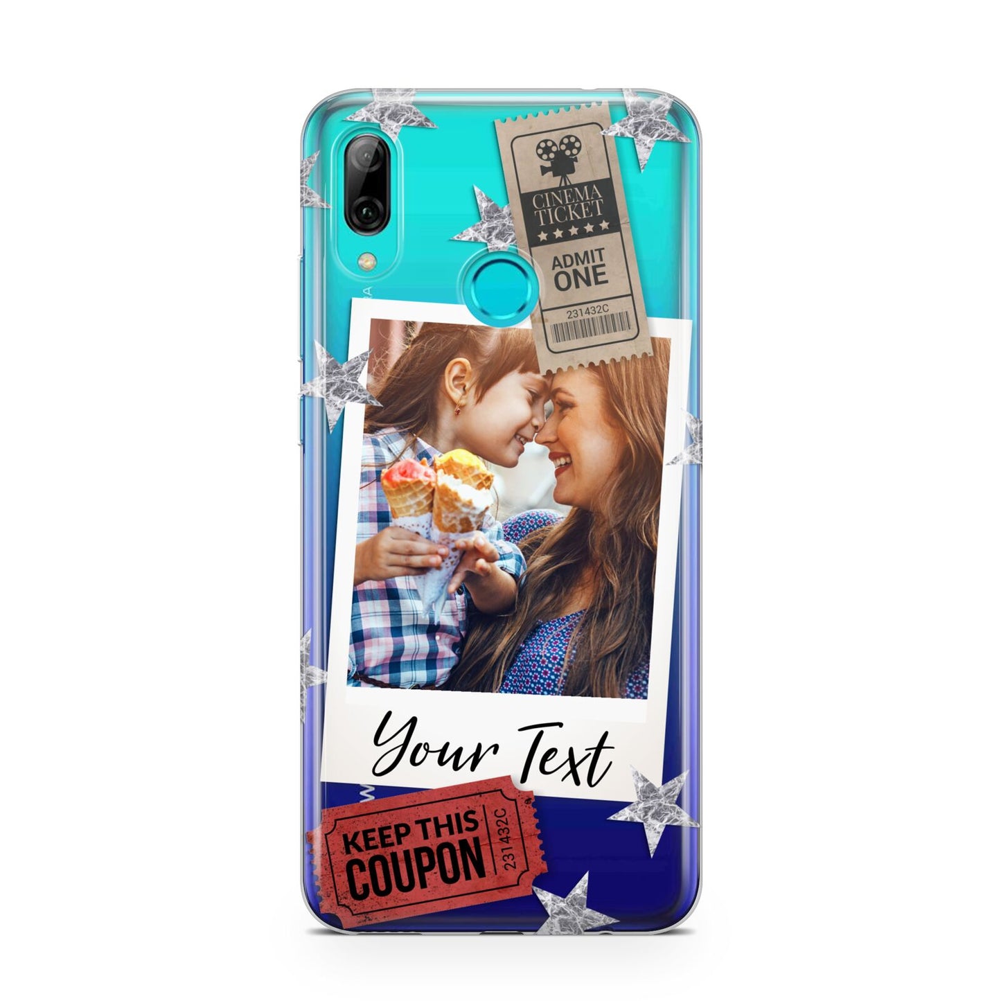 Photo with Text Star Pattern Huawei P Smart 2019 Case