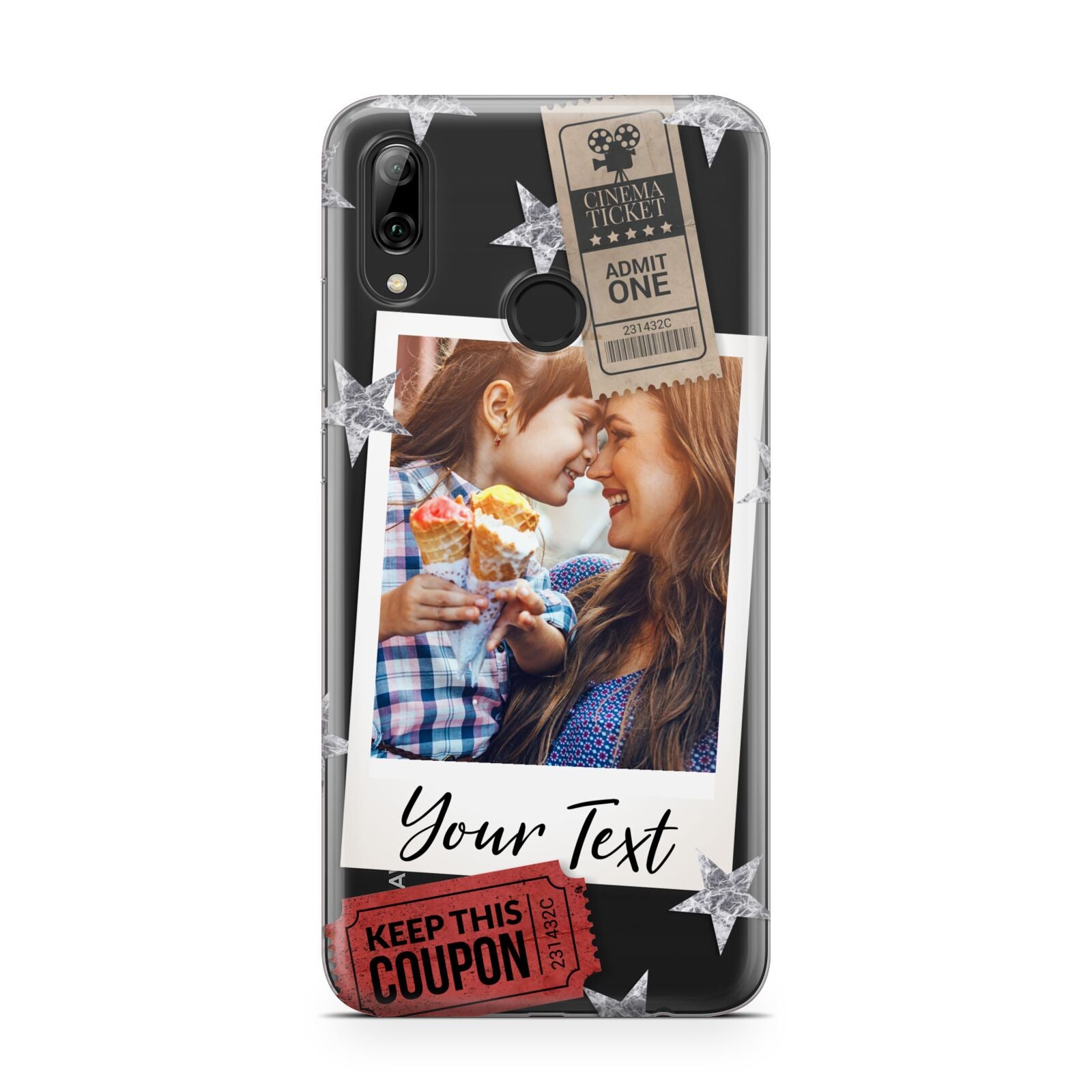 Photo with Text Star Pattern Huawei Y7 2019