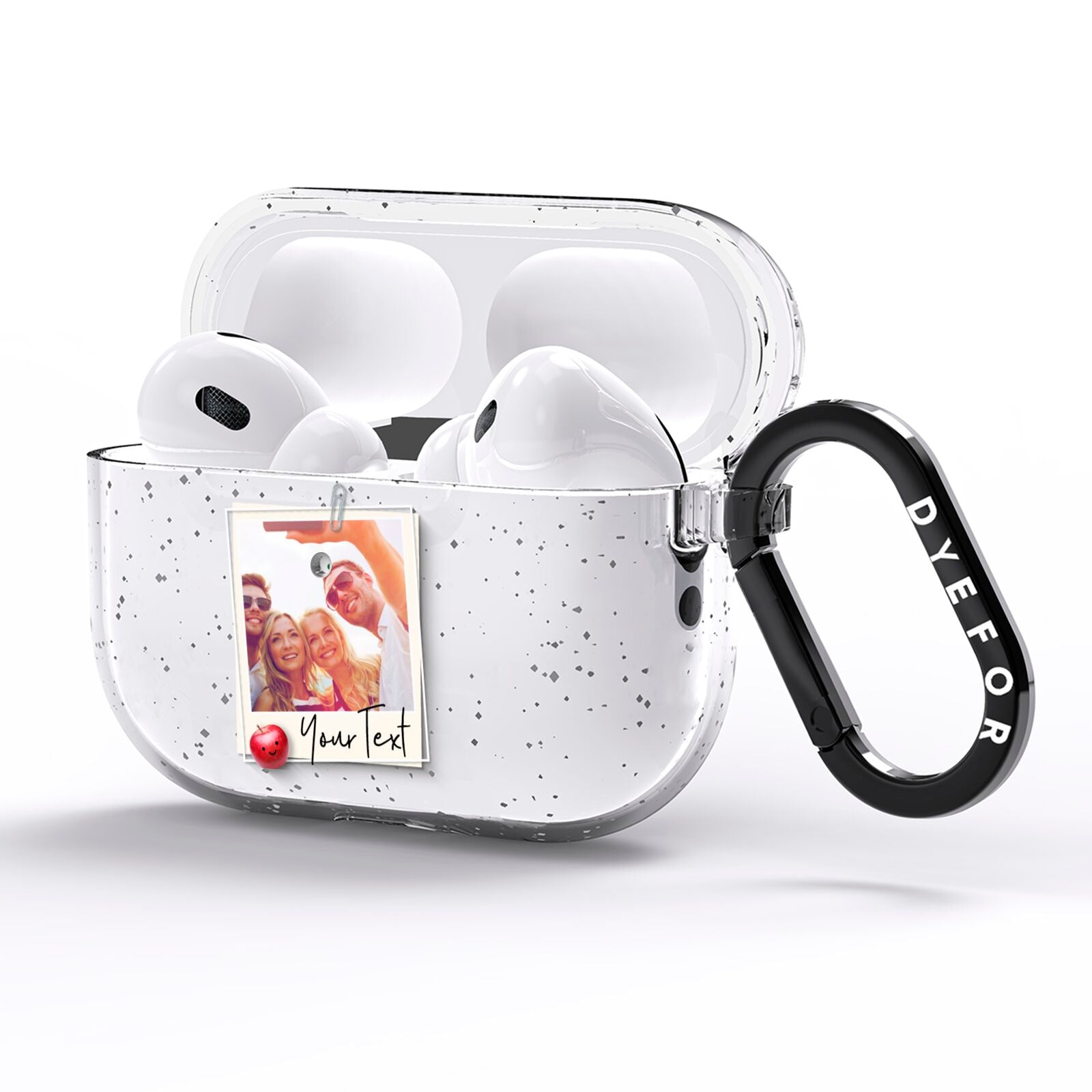 Photograph and Name AirPods Pro Glitter Case Side Image