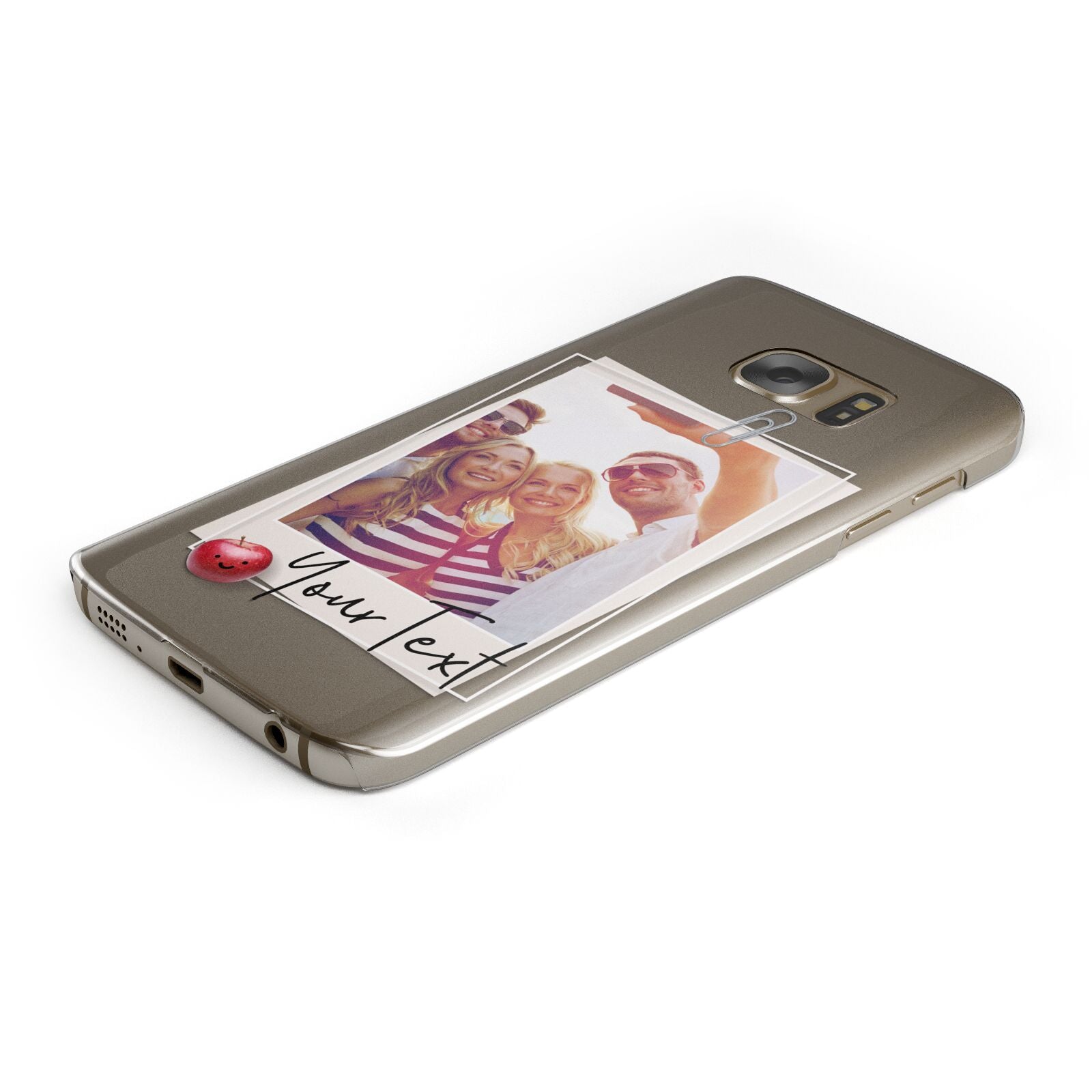 Photograph and Name Protective Samsung Galaxy Case Angled Image