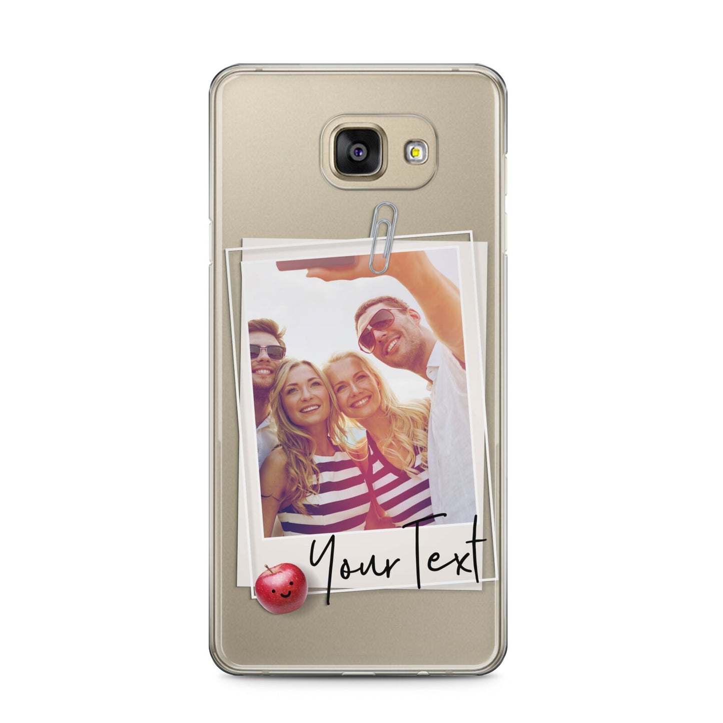 Photograph and Name Samsung Galaxy A5 2016 Case on gold phone