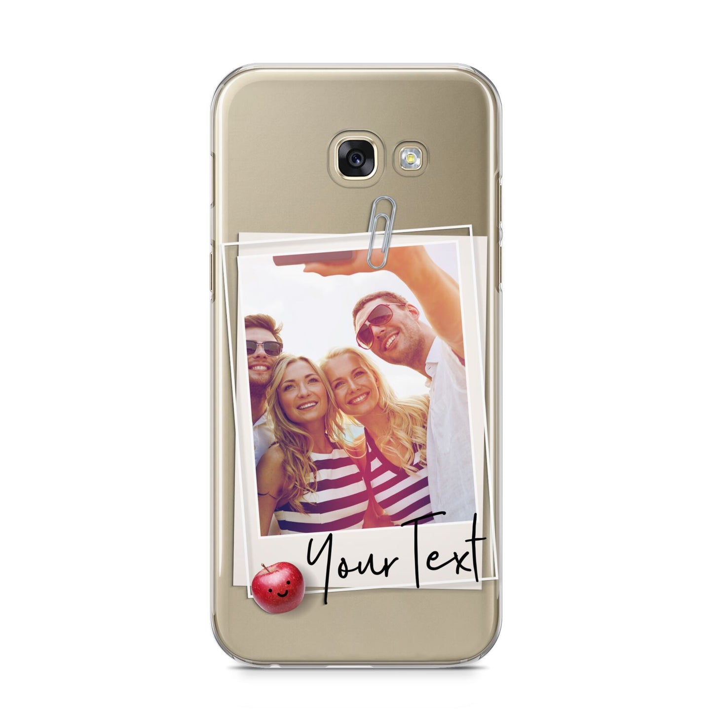 Photograph and Name Samsung Galaxy A5 2017 Case on gold phone