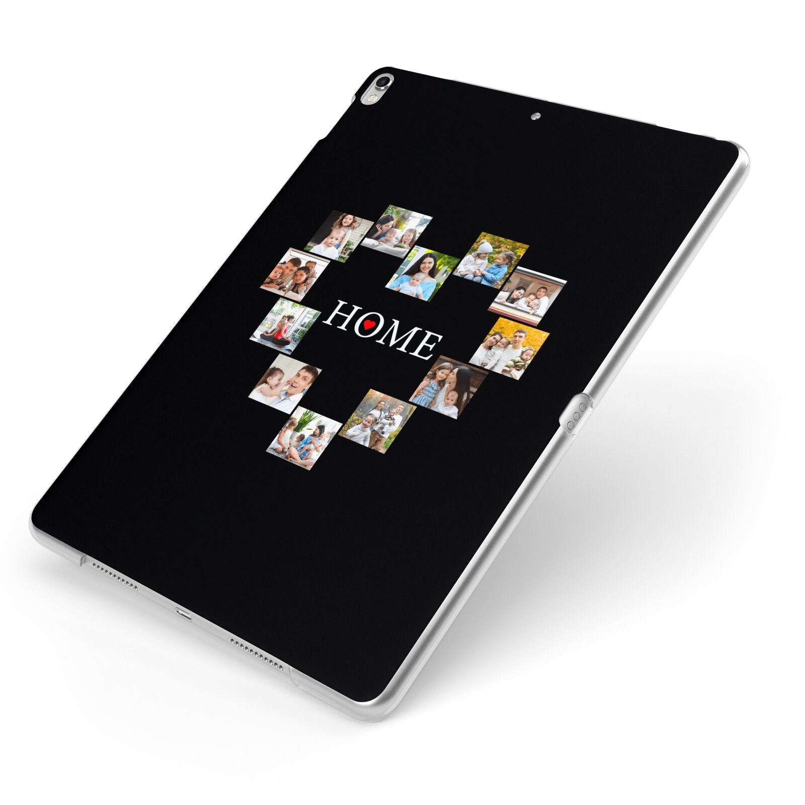 Photos of Home Personalised Apple iPad Case on Silver iPad Side View