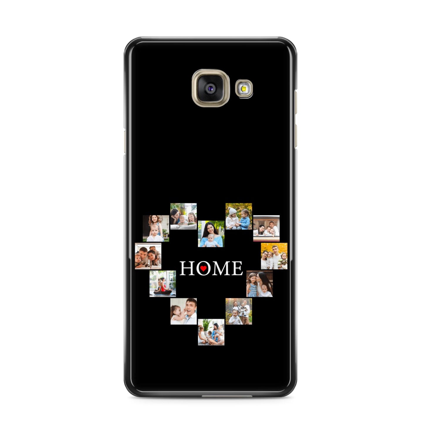 Photos of Home Personalised Samsung Galaxy A3 2016 Case on gold phone