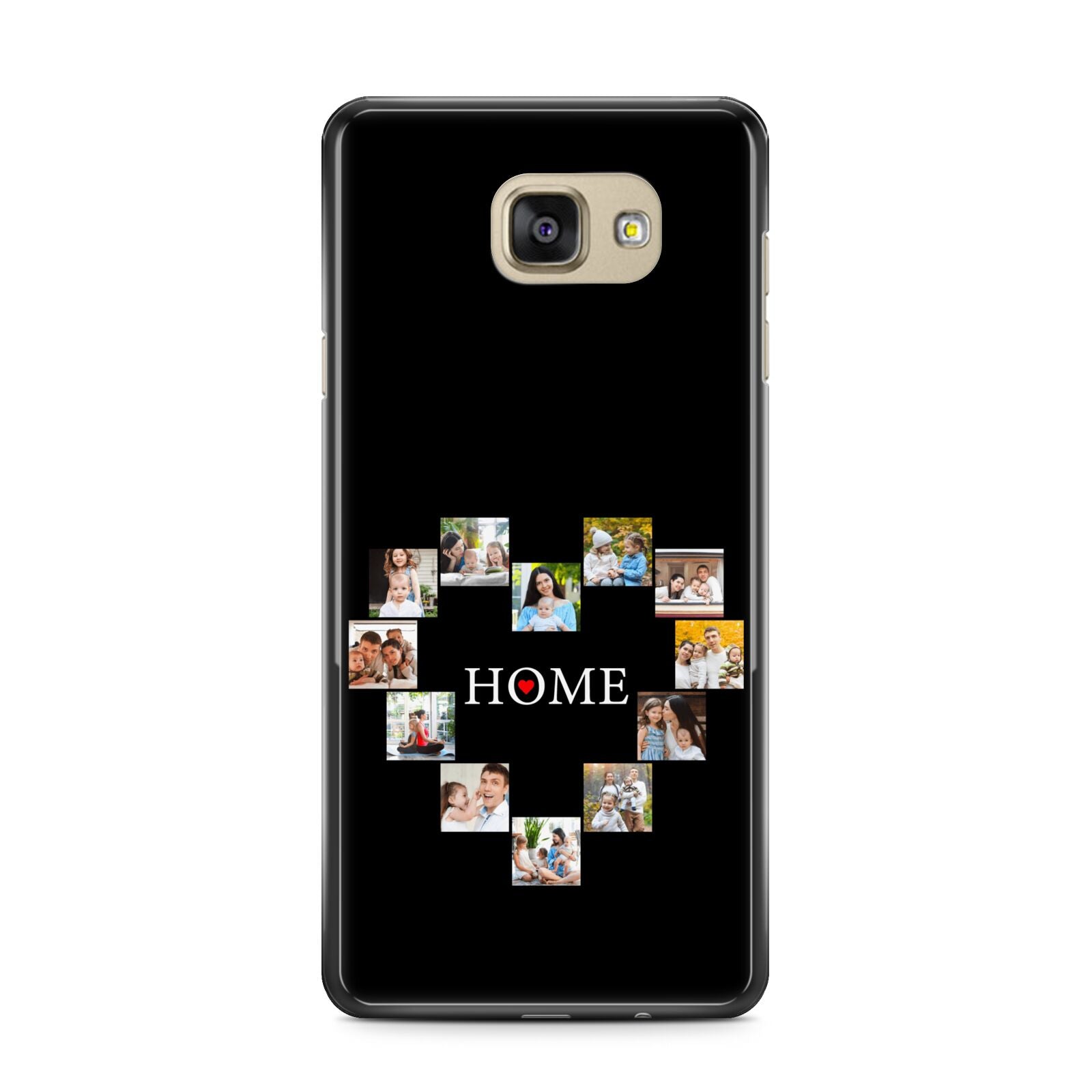 Photos of Home Personalised Samsung Galaxy A7 2016 Case on gold phone