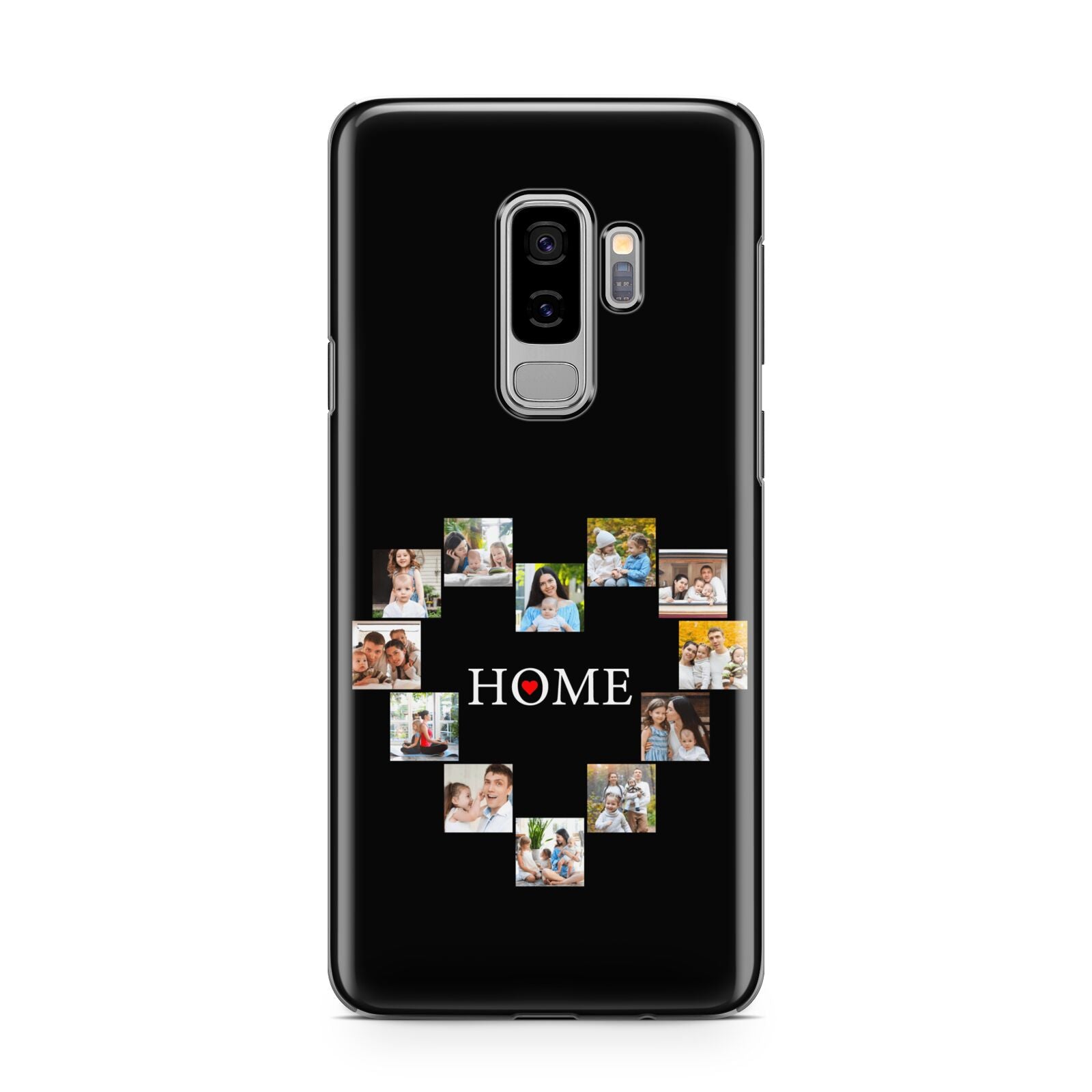 Photos of Home Personalised Samsung Galaxy S9 Plus Case on Silver phone