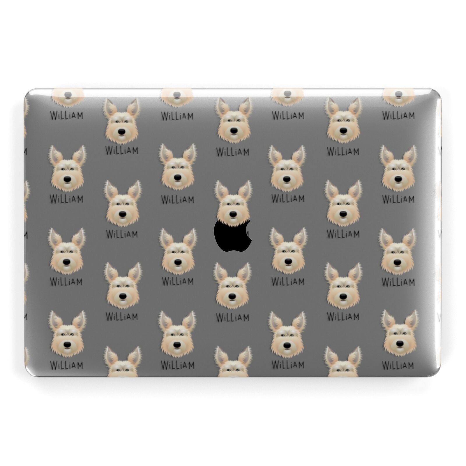 Picardy Sheepdog Icon with Name Apple MacBook Case