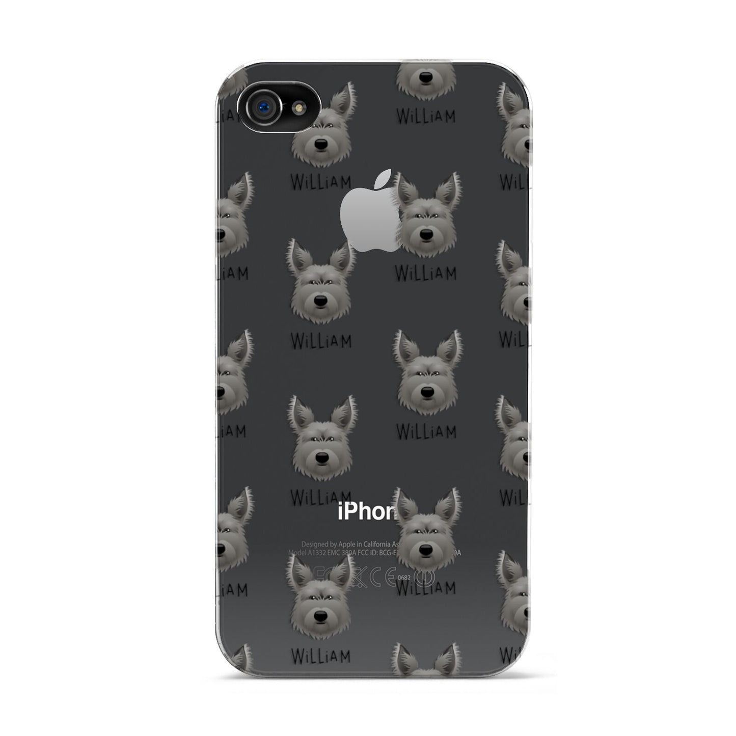 Picardy Sheepdog Icon with Name Apple iPhone 4s Case