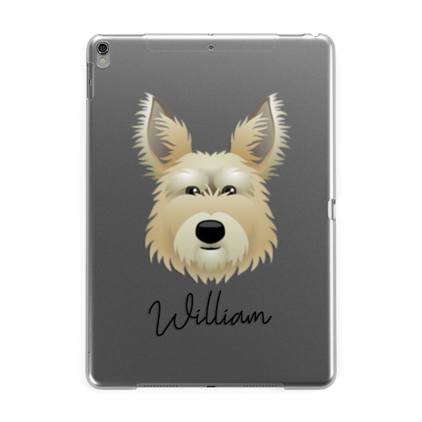 Picardy Sheepdog Personalised Apple iPad Grey Case