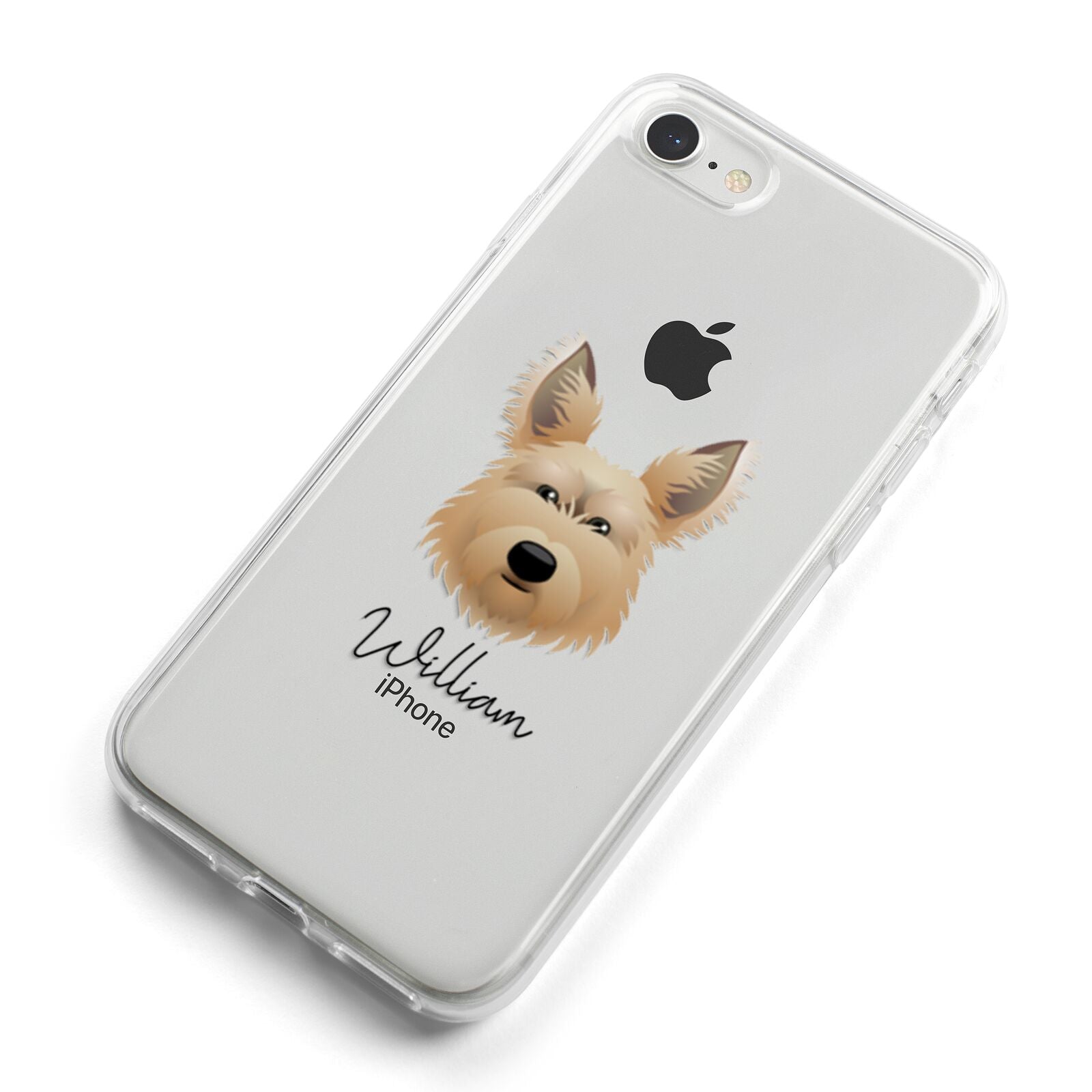 Picardy Sheepdog Personalised iPhone 8 Bumper Case on Silver iPhone Alternative Image